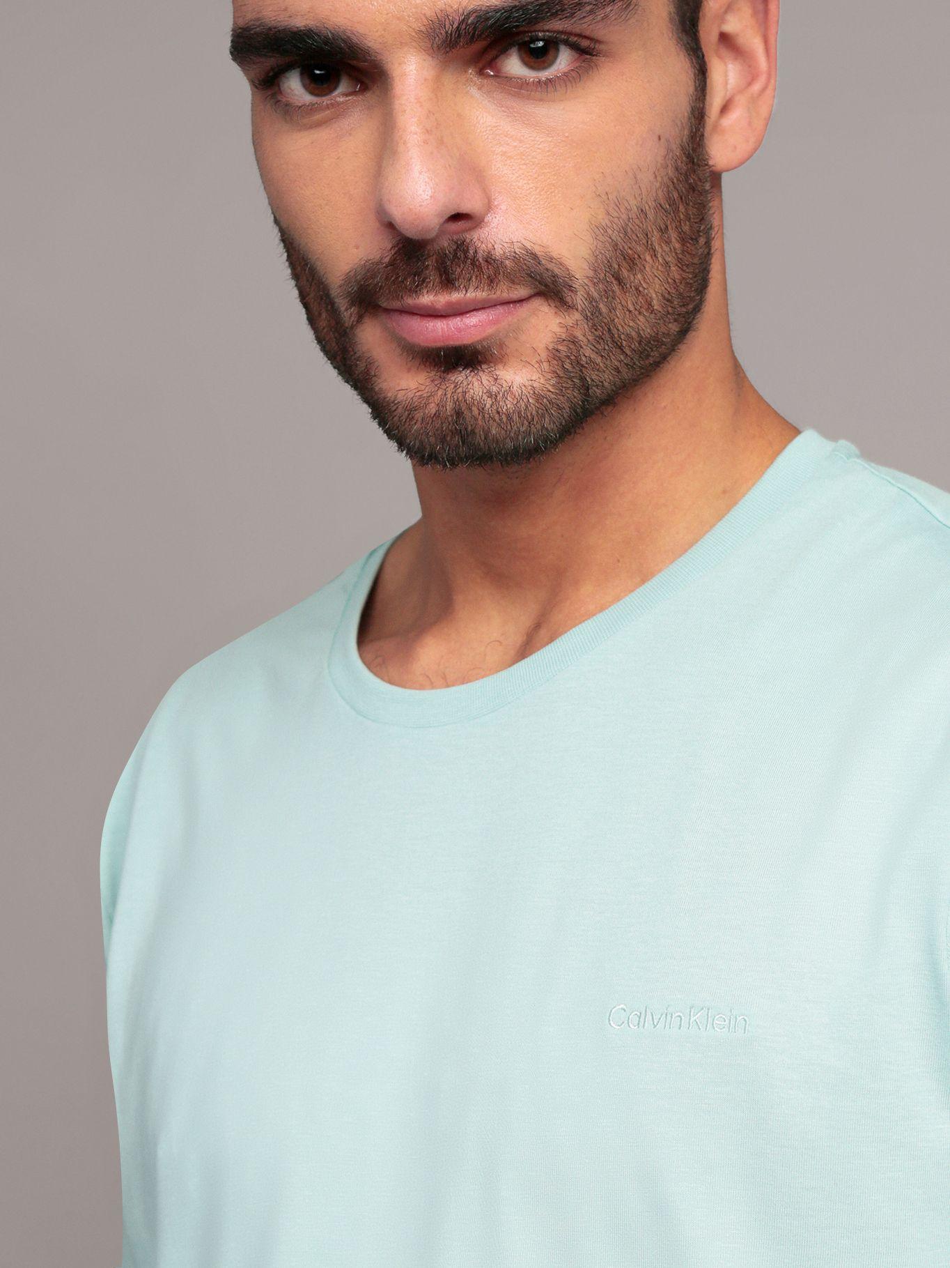 Polera solid liquid con logo Verde Calvin Klein-4