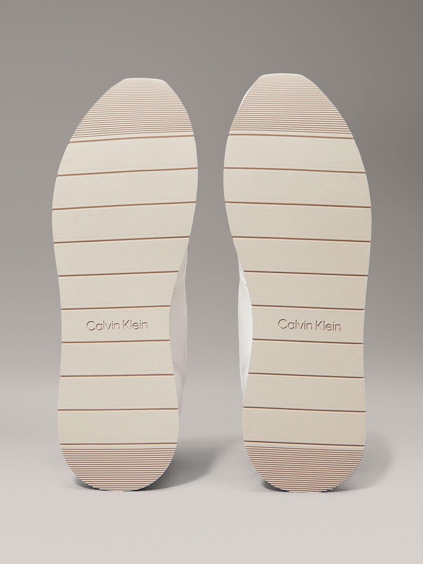 Zapatilla de Cuero Textured Lace Up Blanco Calvin Klein-3