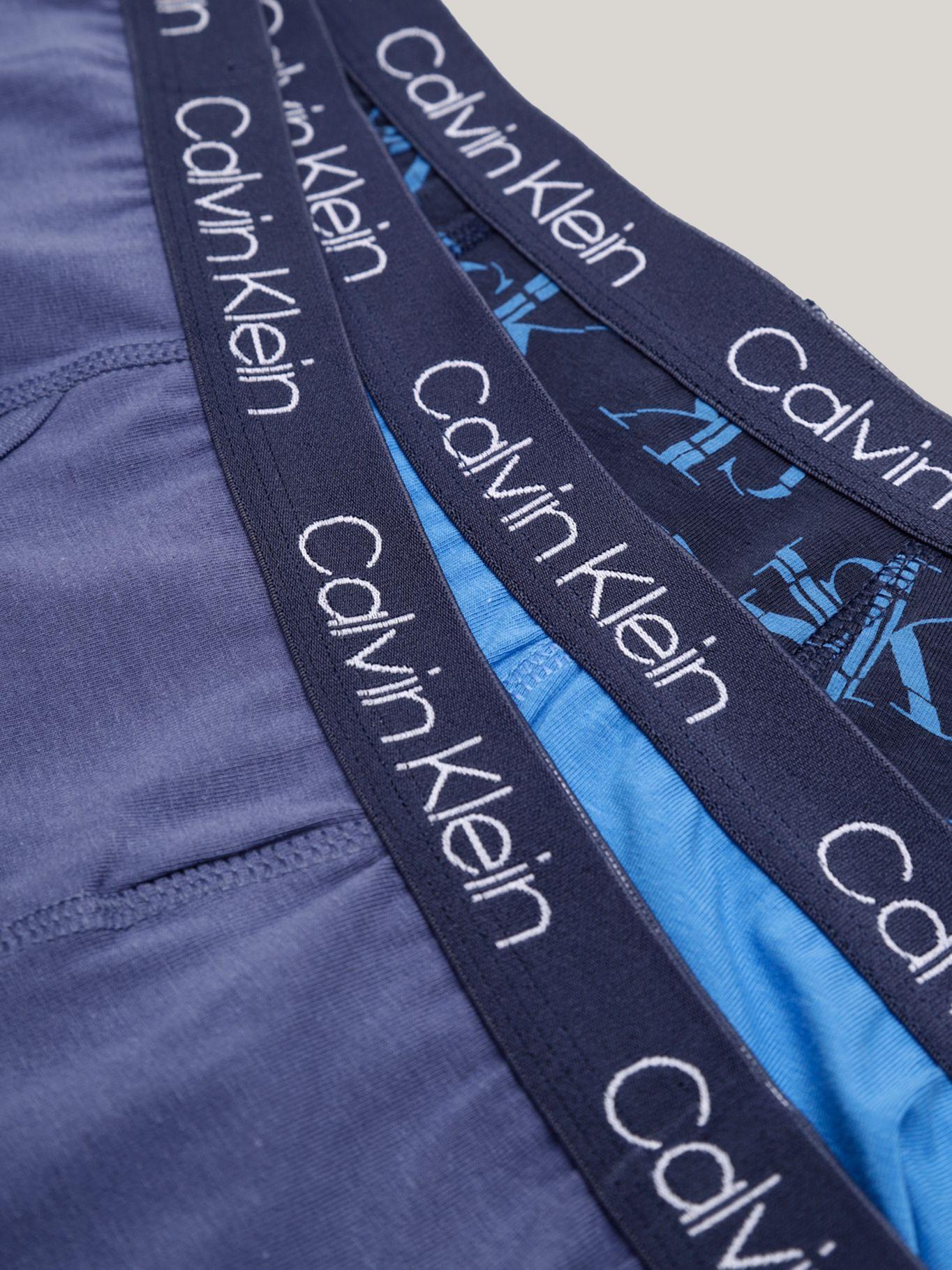 Pack 3 Bóxers Brief Niño Cot Stretch Azul Calvin Klein-3