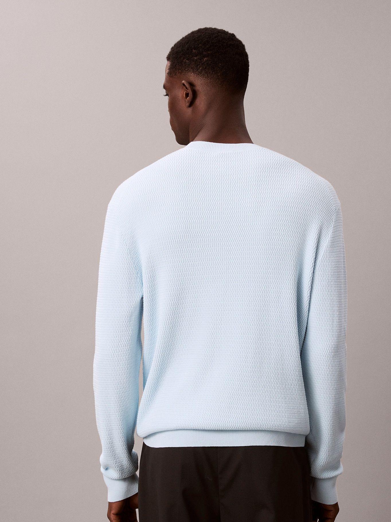 Sweater de Algodón Texturizado Celeste Calvin Klein-2
