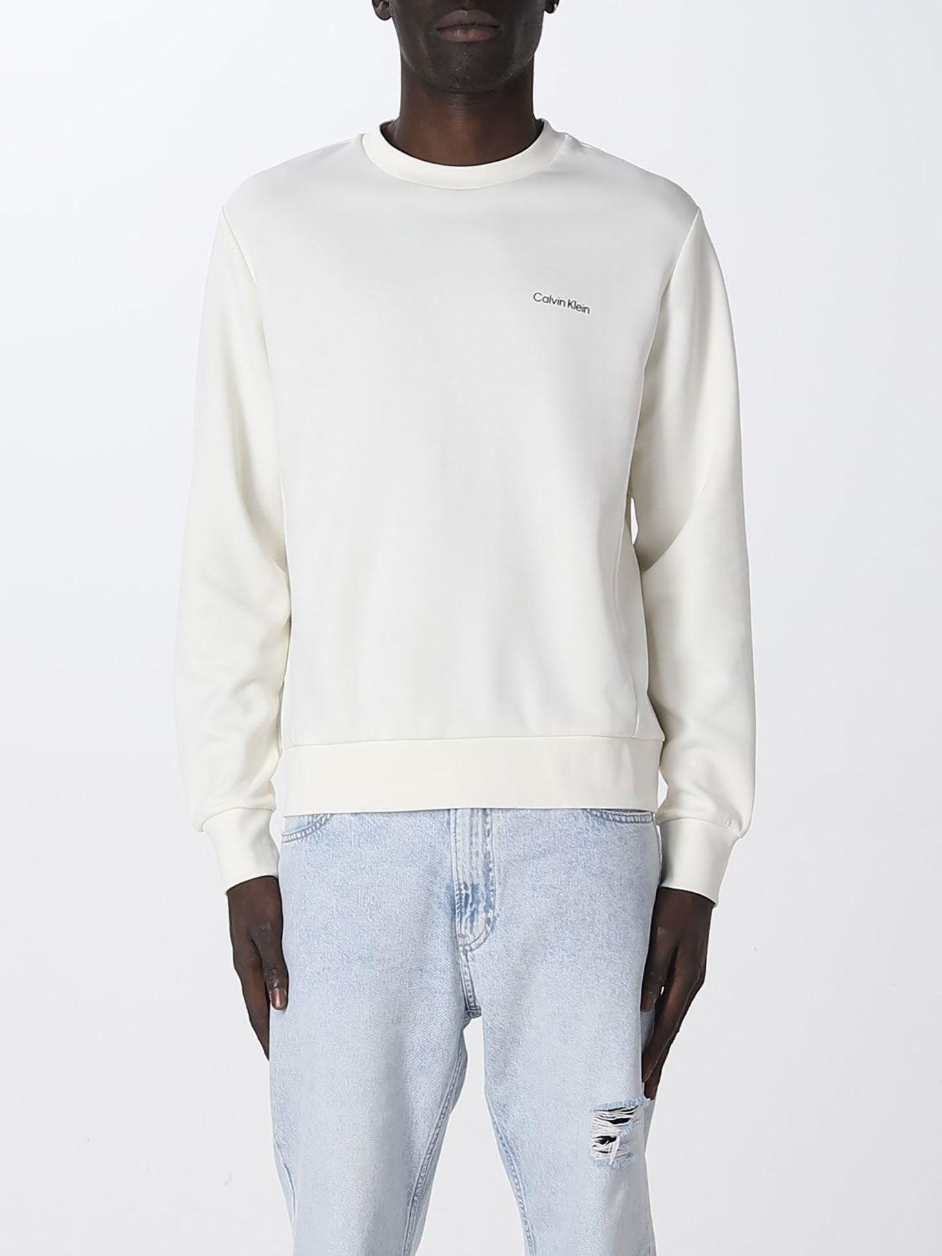 Sudadera con logo en el pecho Blanco Calvin Klein-0