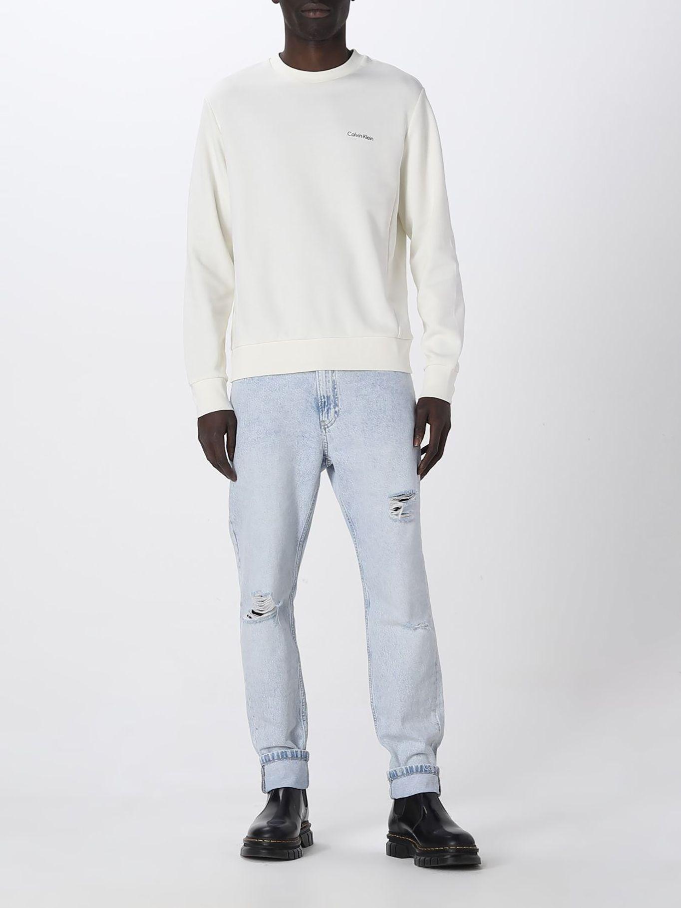 Sudadera con logo en el pecho Blanco Calvin Klein-1