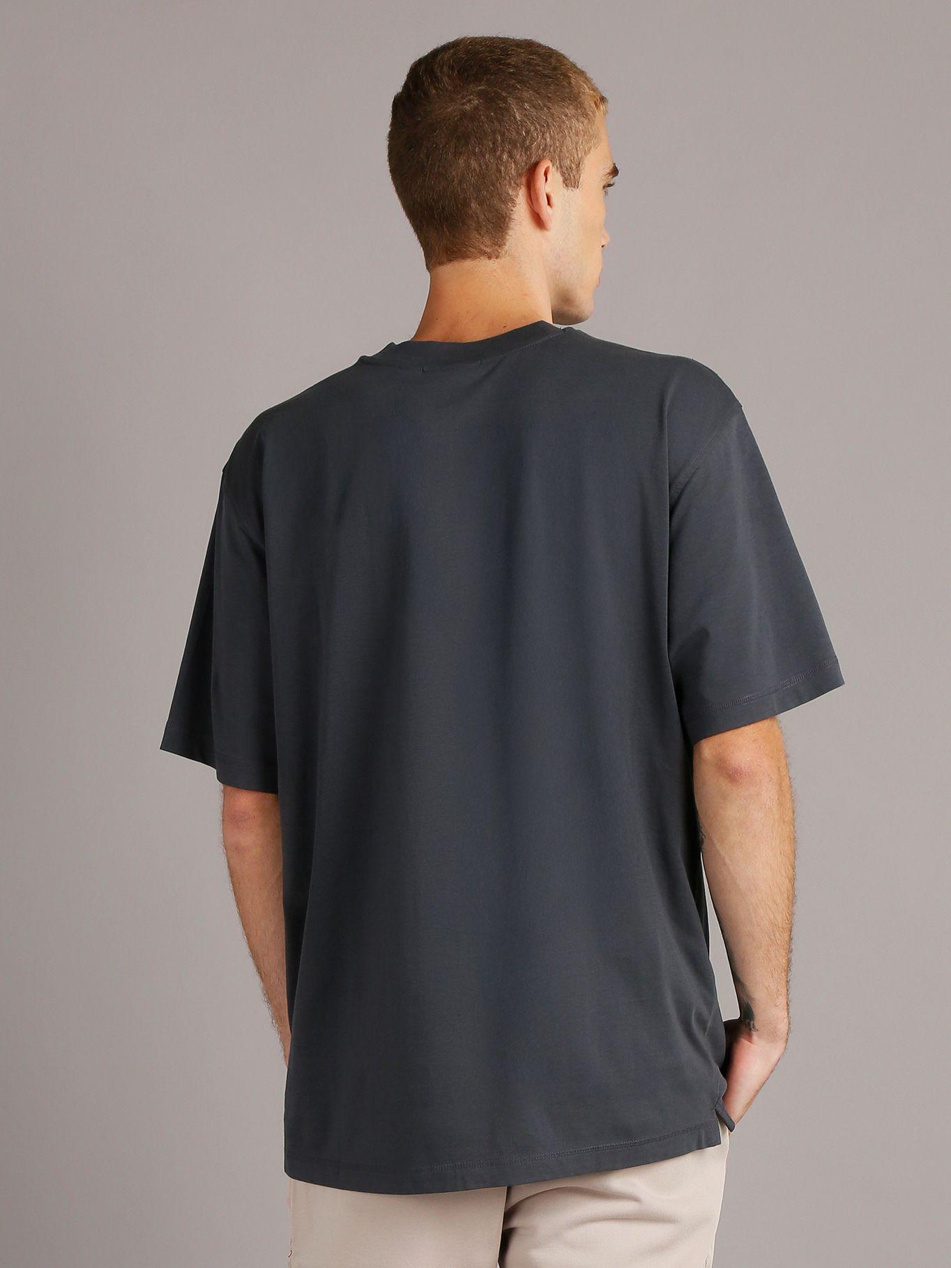 Polera LS Woven Label Relaxed Gris Calvin Klein-3