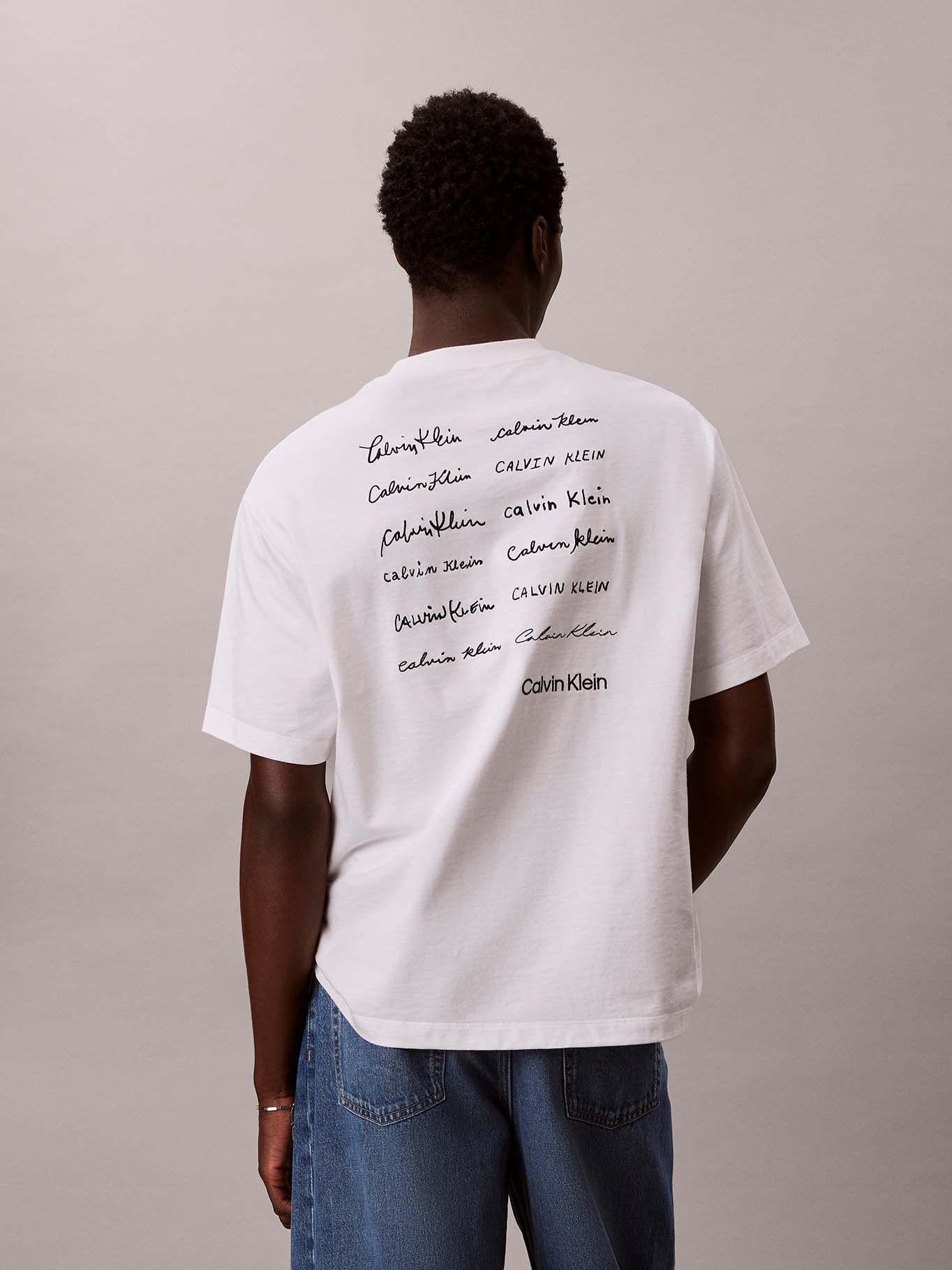 Polera con Estampado De Gráfico Blanco Calvin Klein-2