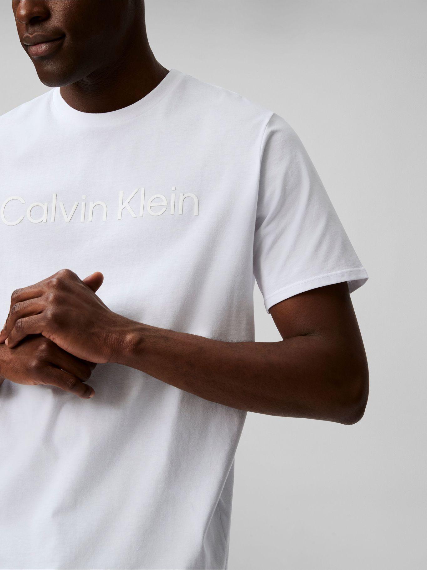 Polera con Logotipo Tonal Blanco Calvin Klein-3