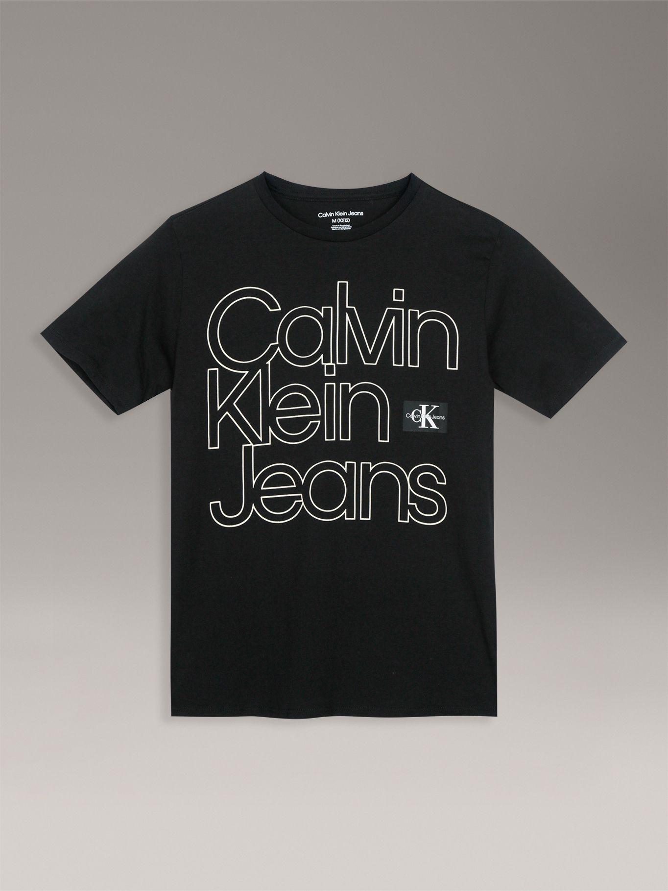 Polera Niño Con Logotipo Negro Calvin Klein-0