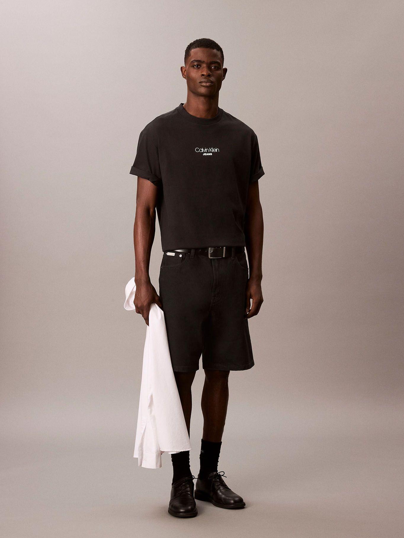 Polera Relaxed Logotipo en Relieve Negro Calvin Klein-3