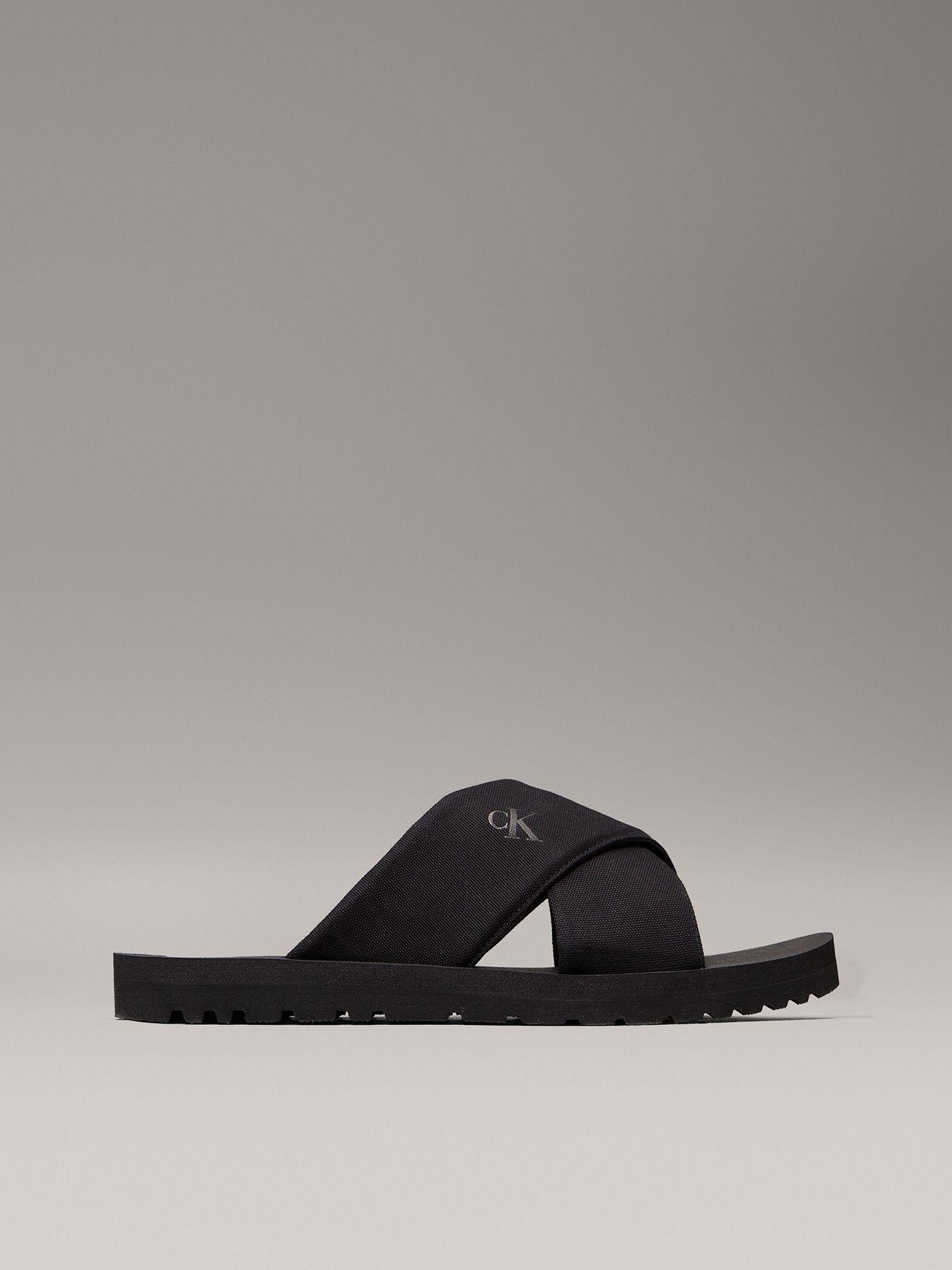 Sandalias de lona Cross Negro Calvin Klein-4
