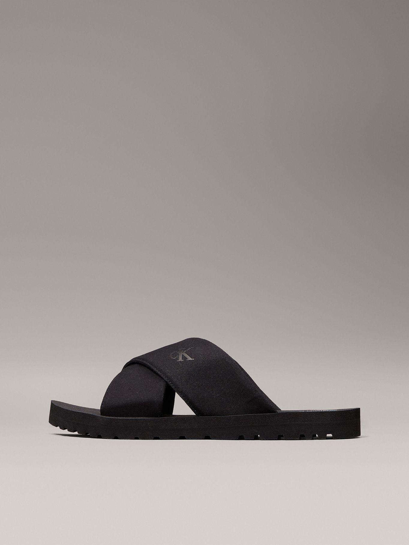 Sandalias de lona Cross Negro Calvin Klein-5