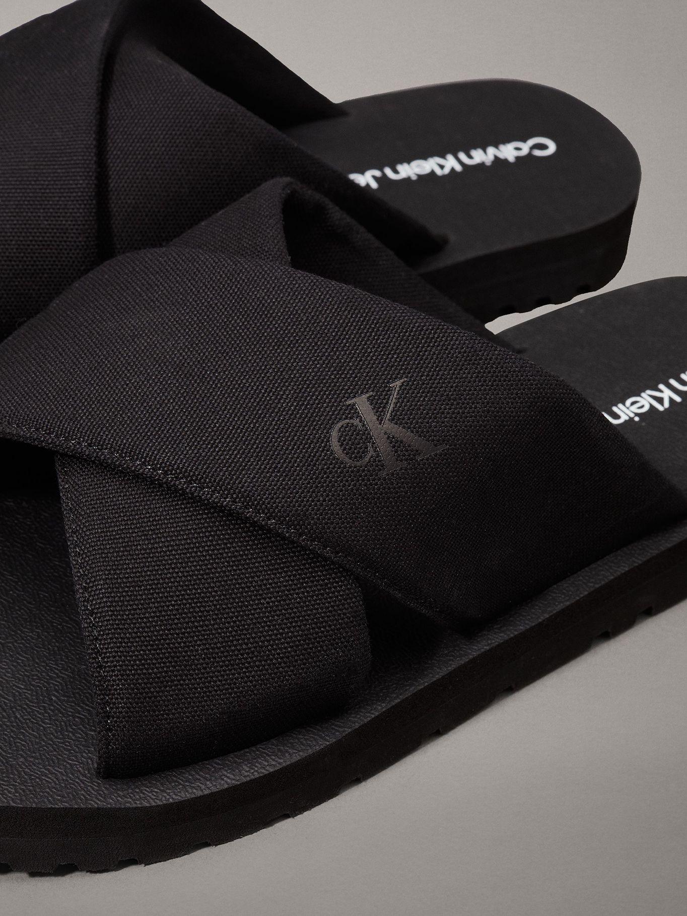 Sandalias de lona Cross Negro Calvin Klein-6