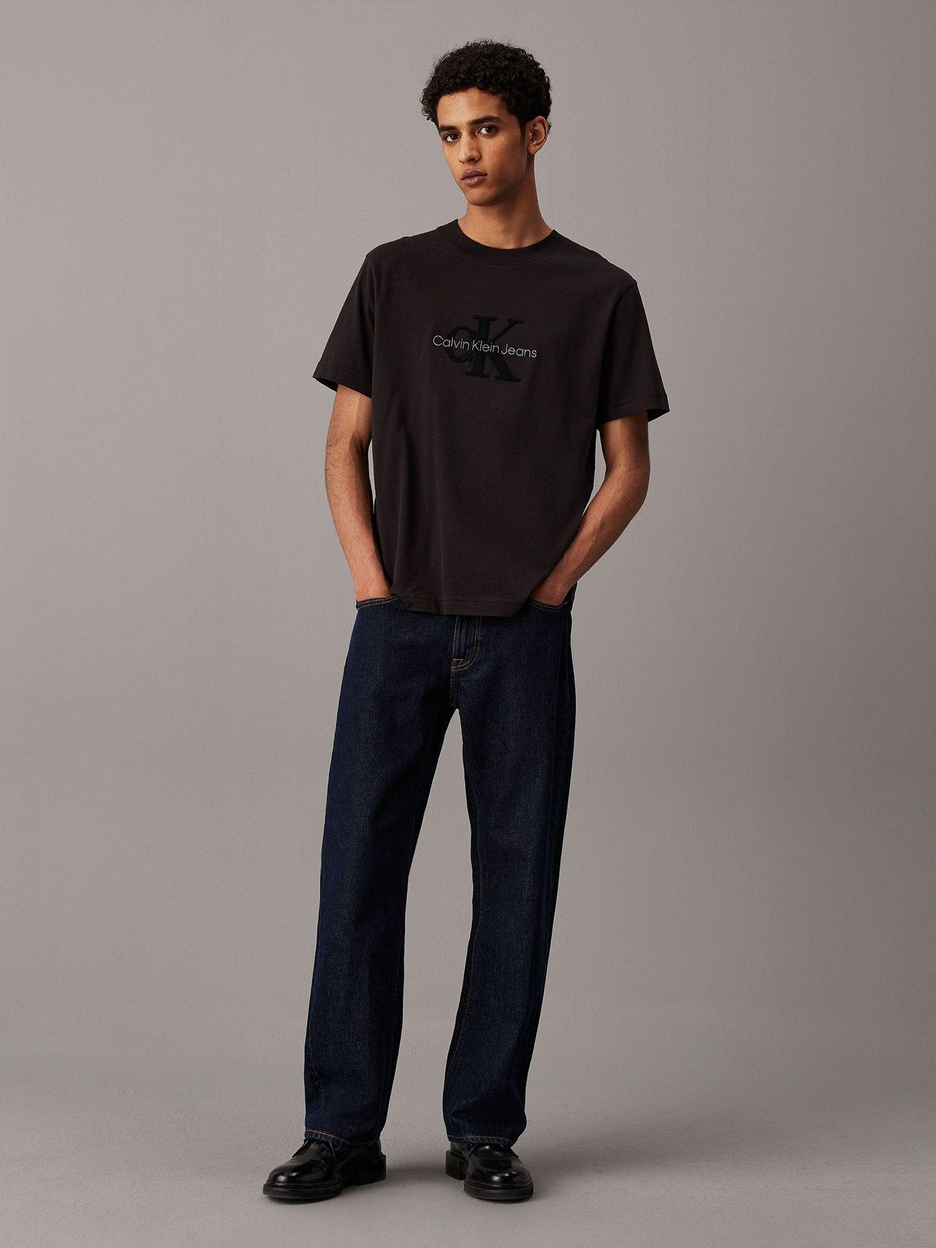 Polera Chenille Monologo Negro Calvin Klein-1