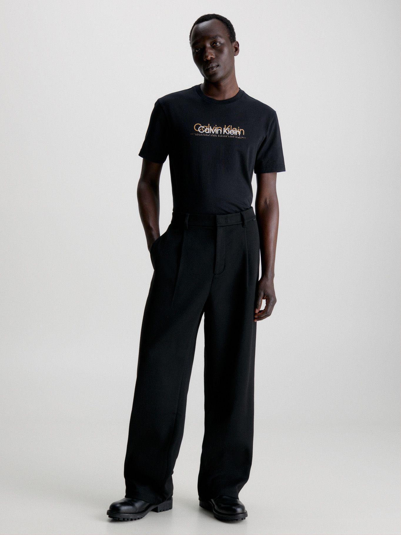 Polera Double Flock Negro Calvin Klein-1