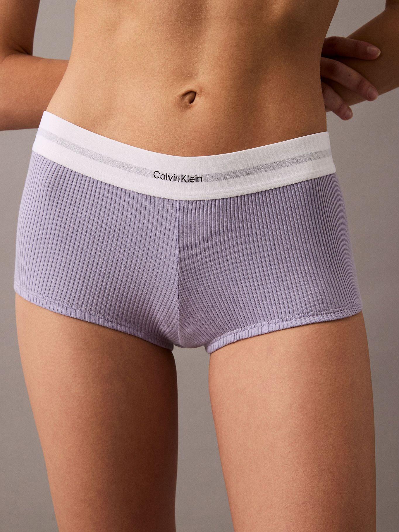 Calzón Boyshort Cotton Modal Rib Morado Calvin Klein-3
