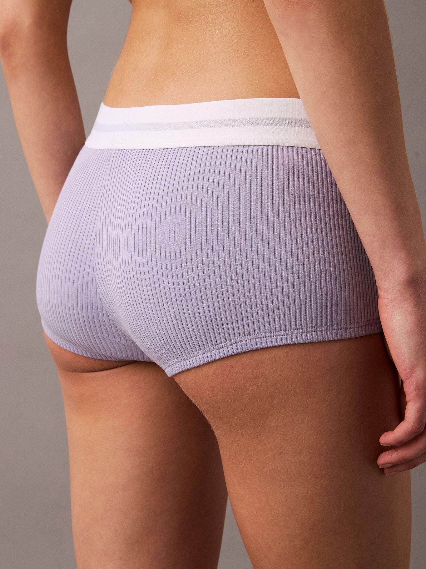 Calzón Boyshort Cotton Modal Rib Morado Calvin Klein-4