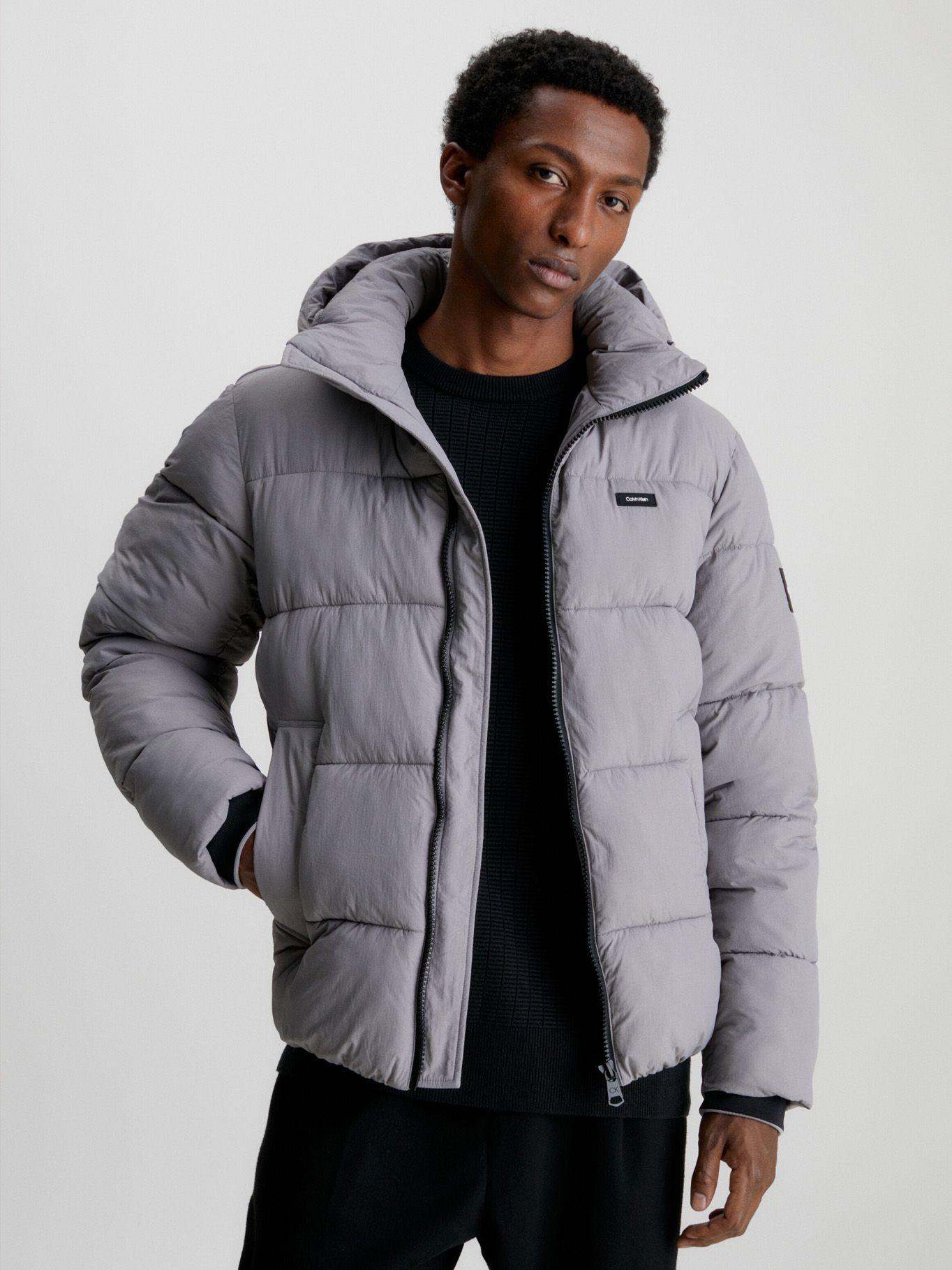 Parka Crinkle Nylon Puffer Gris PTM Calvin Klein-0