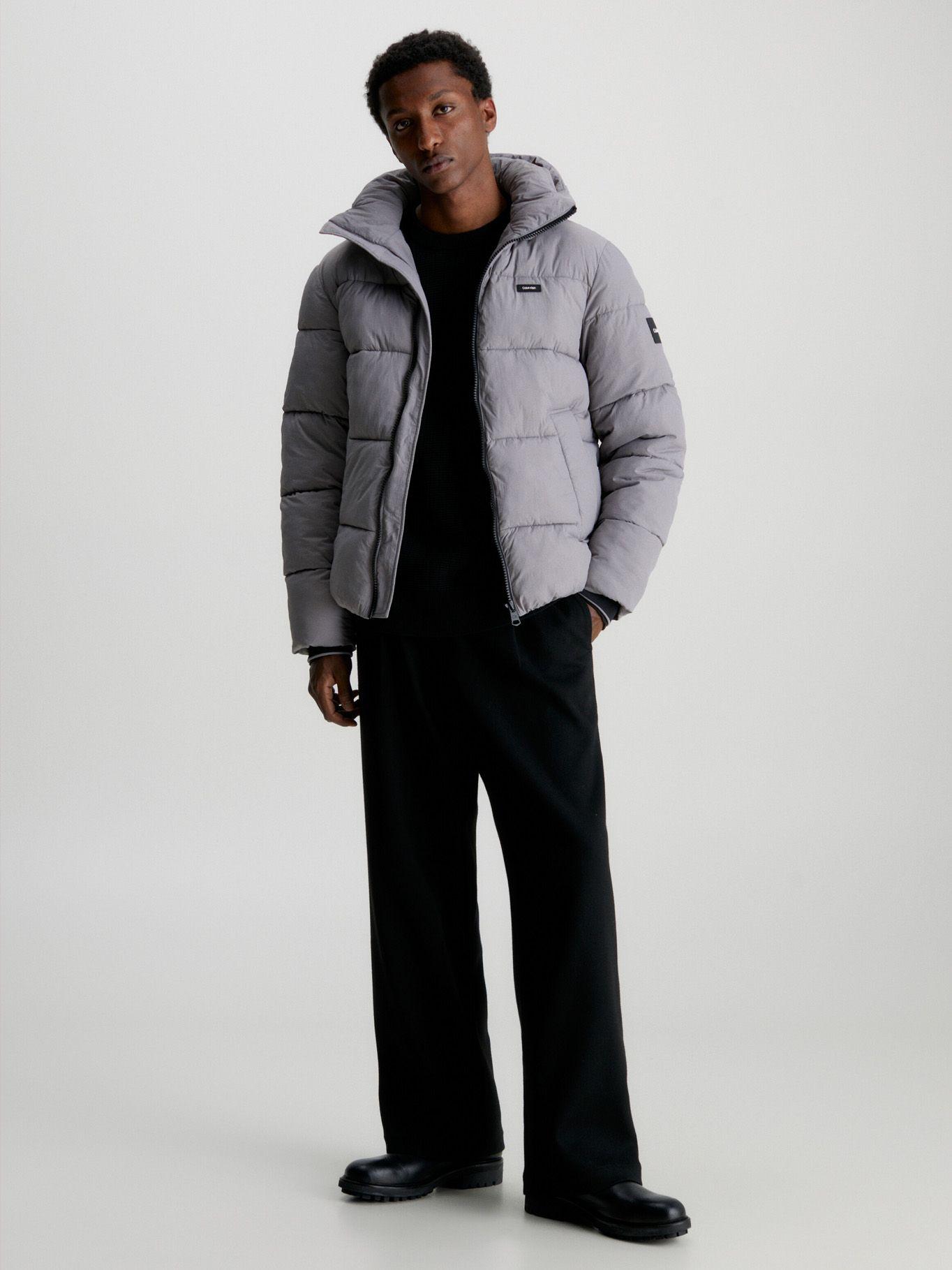 Parka Crinkle Nylon Puffer Gris PTM Calvin Klein-1