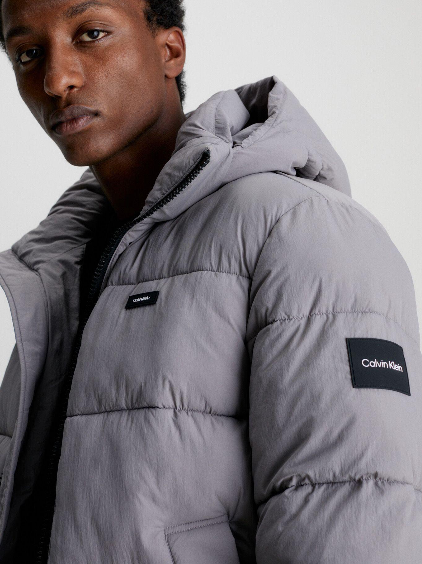 Parka Crinkle Nylon Puffer Gris PTM Calvin Klein-3