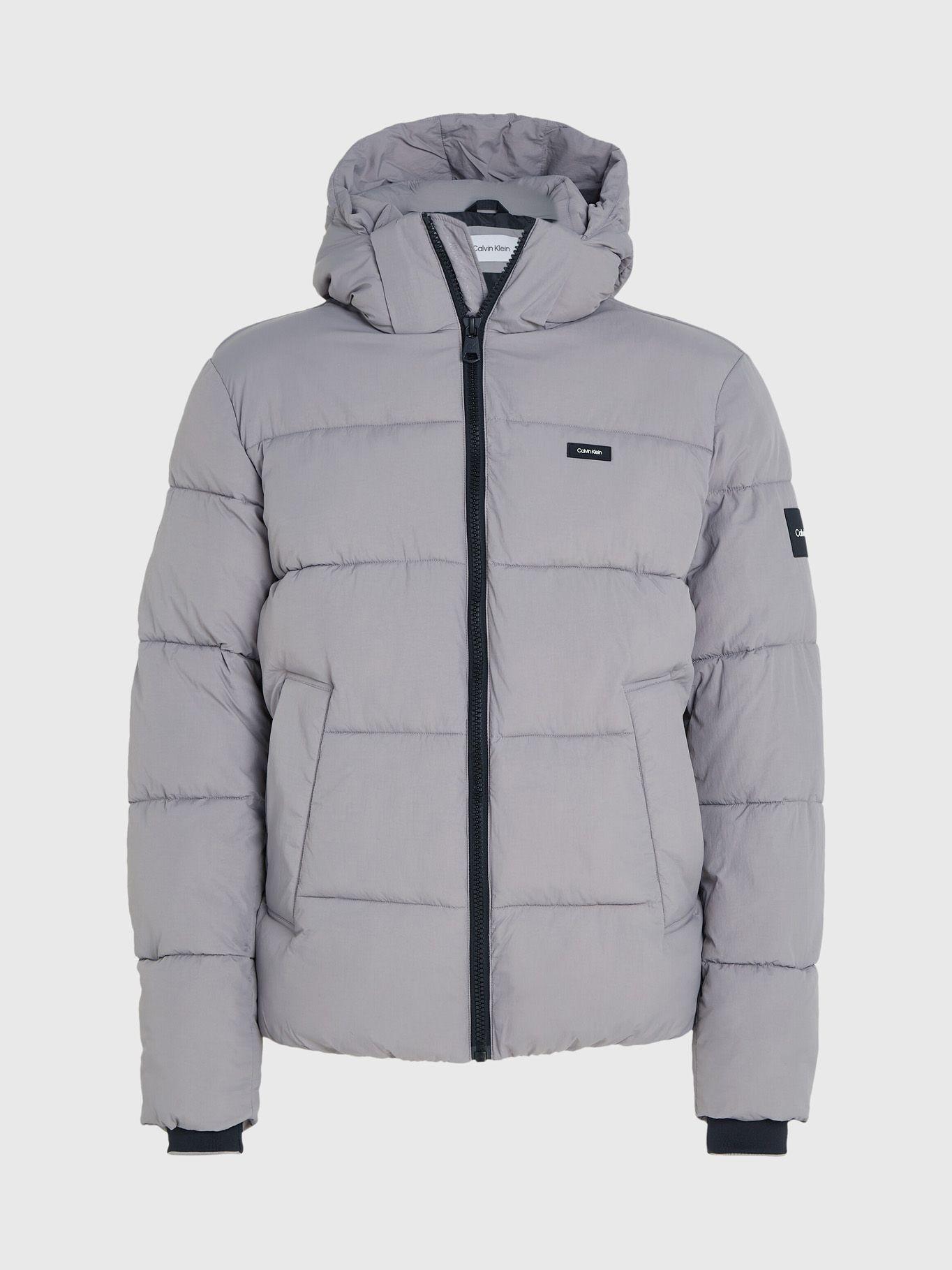 Parka Crinkle Nylon Puffer Gris PTM Calvin Klein-4