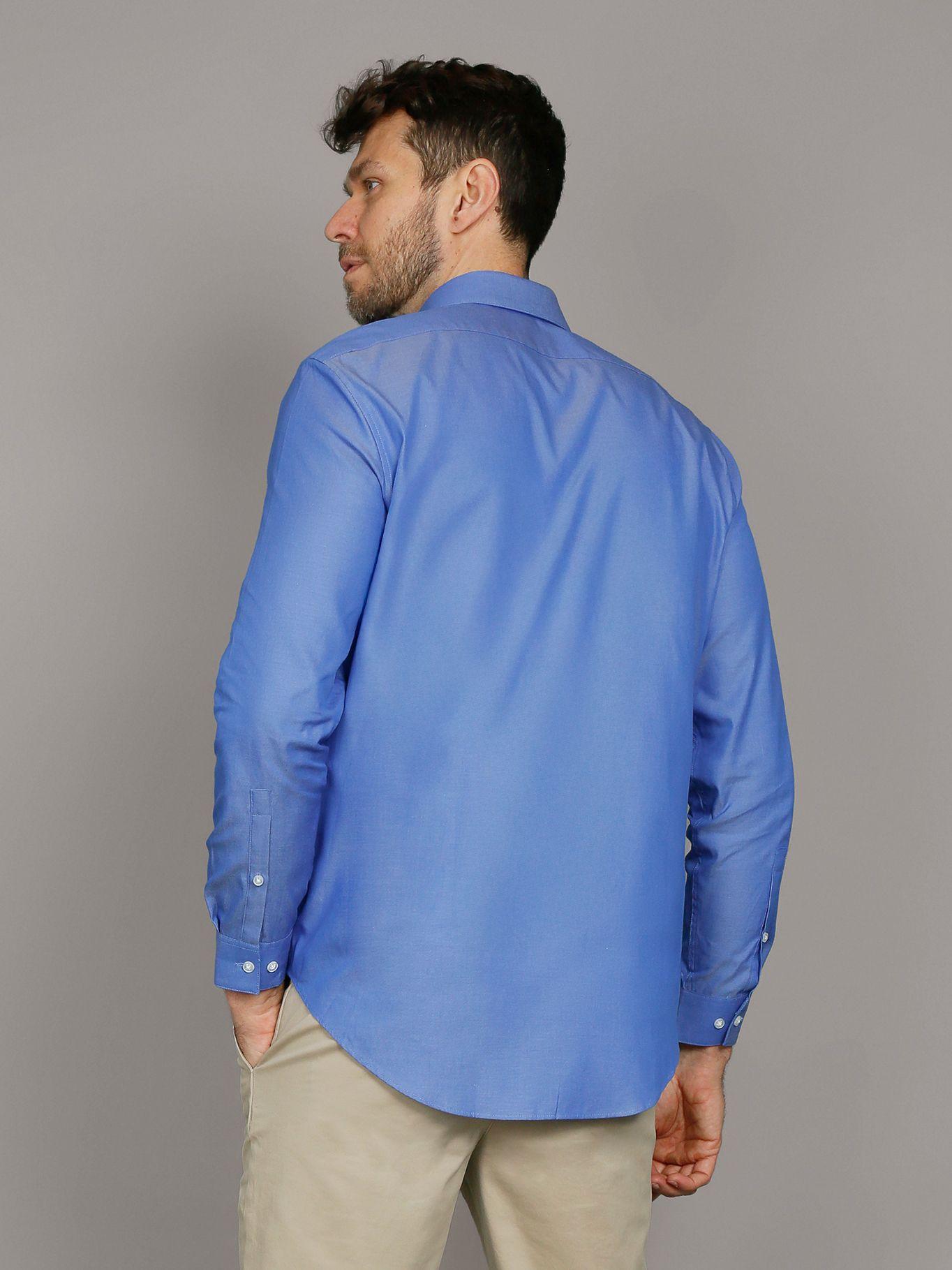 Camisa Slim Fresh Azul Calvin Klein-3