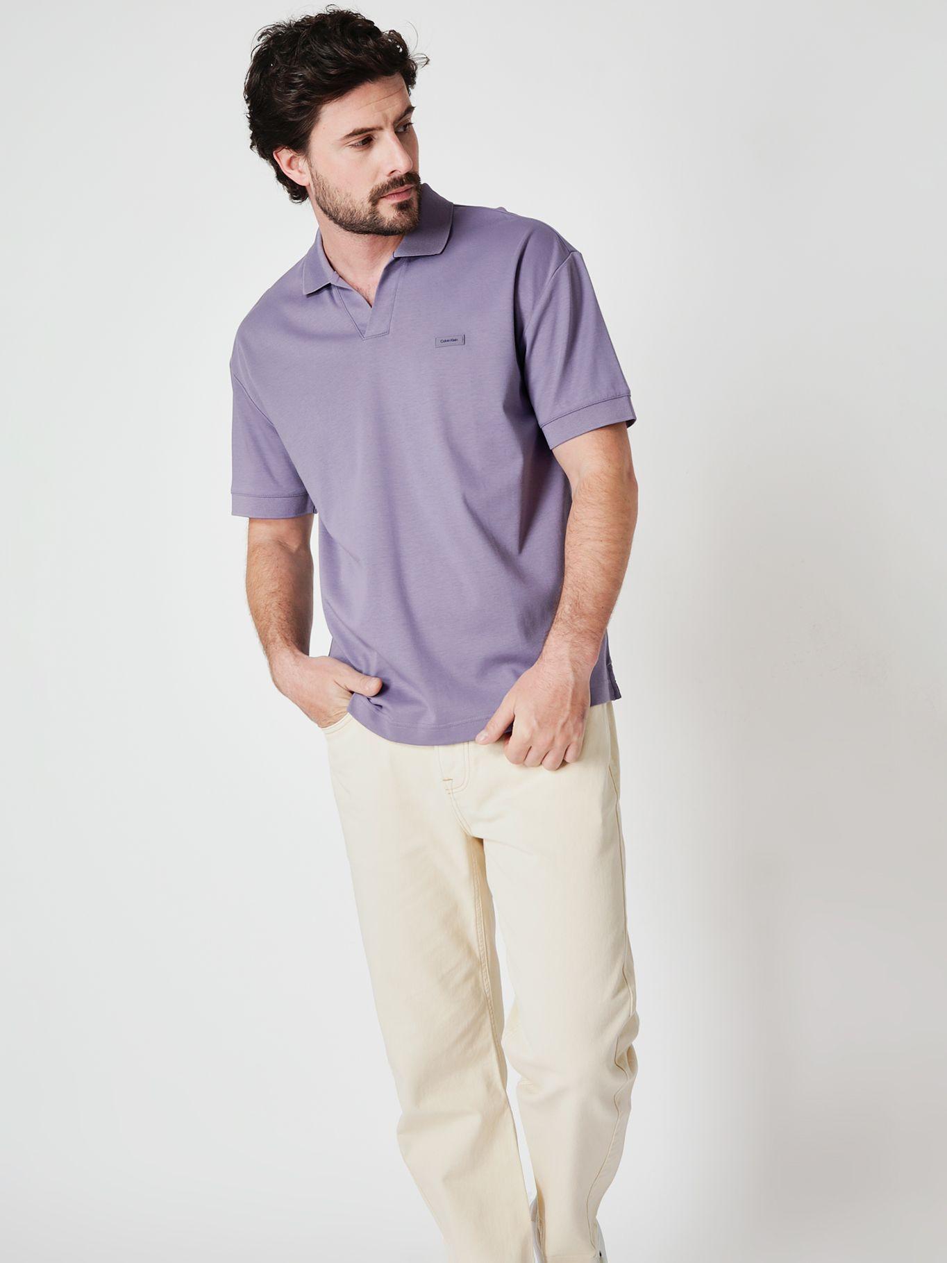 Polo Smooth Open Morado Calvin Klein-1