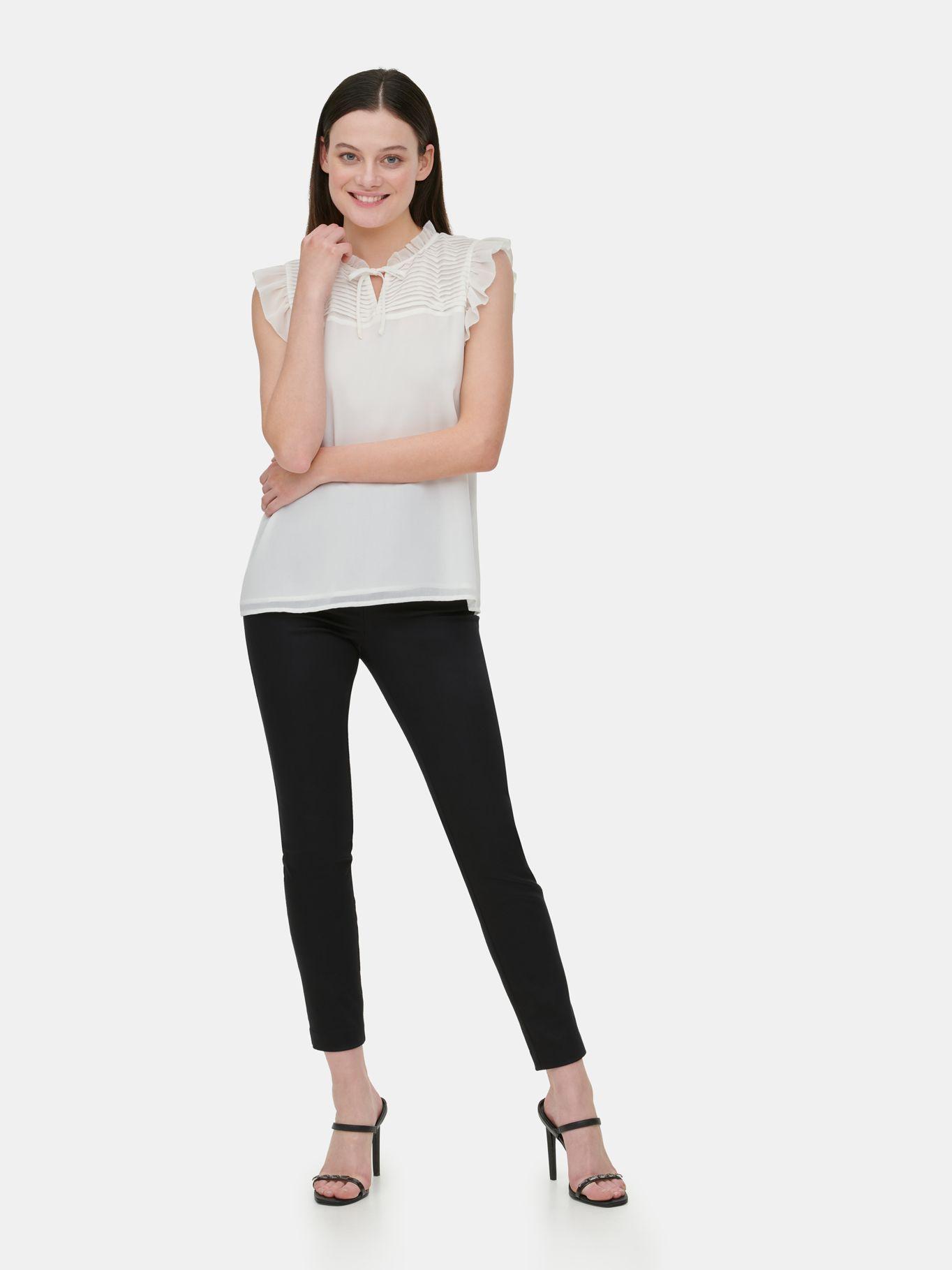 Blusa Alforzas Blanco Calvin Klein-0
