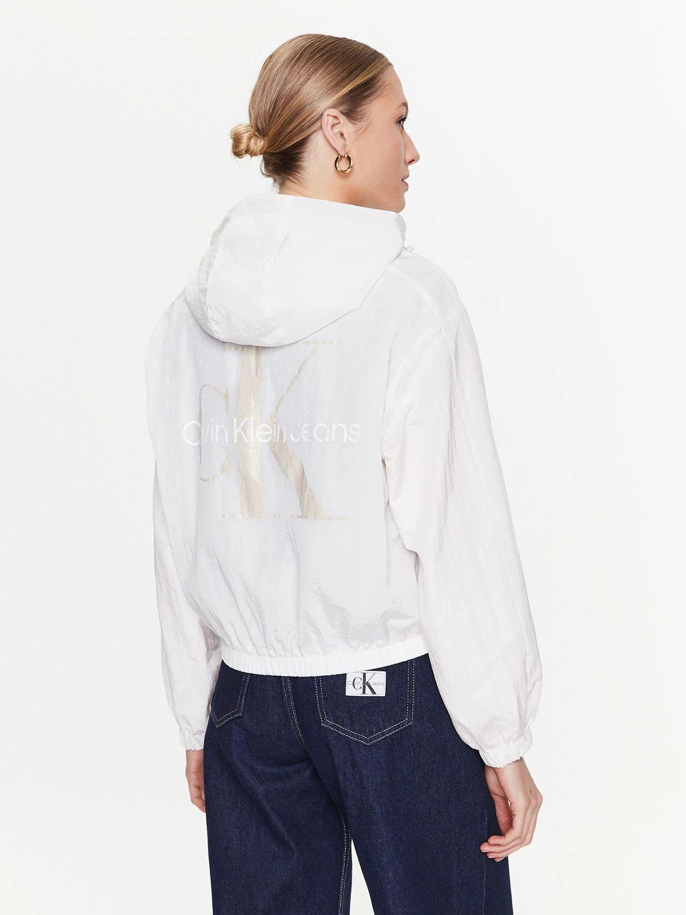 Sudadera con Capucha y Cremallera Blanco Calvin Klein-2