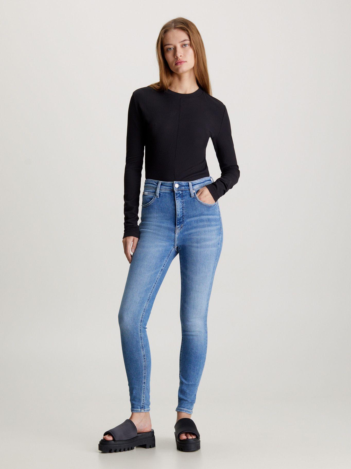 Jeans High Rise Super Skinny Ankle Azul Calvin Klein-1