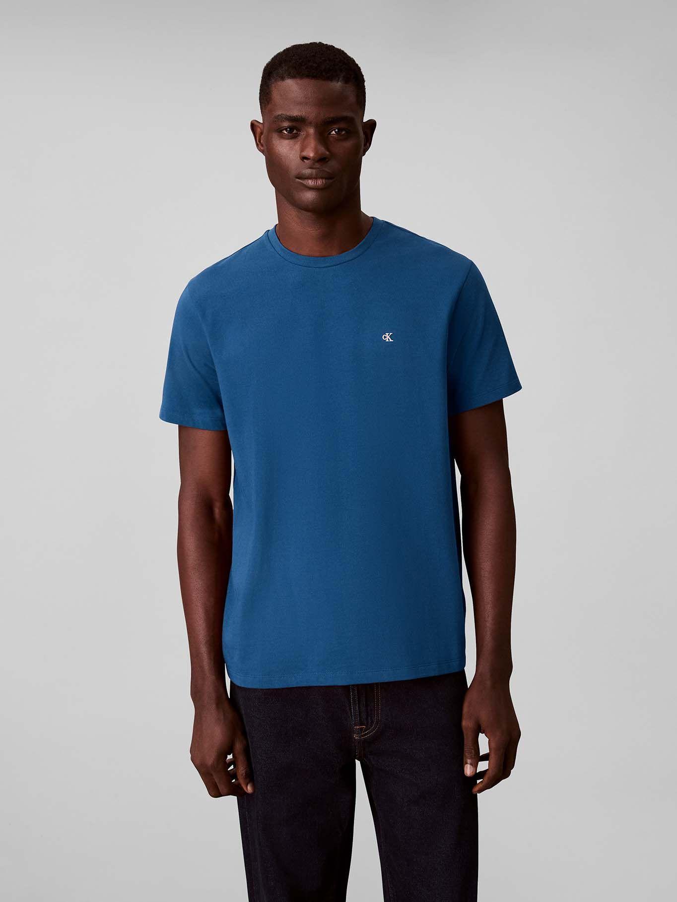 Polera Clásica con Monograma Azul Calvin Klein-0