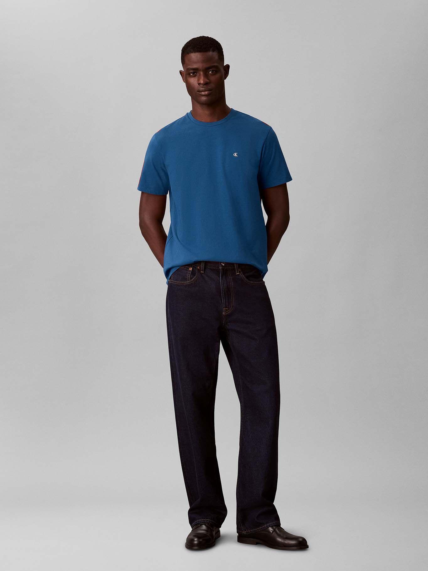 Polera Clásica con Monograma Azul Calvin Klein-1