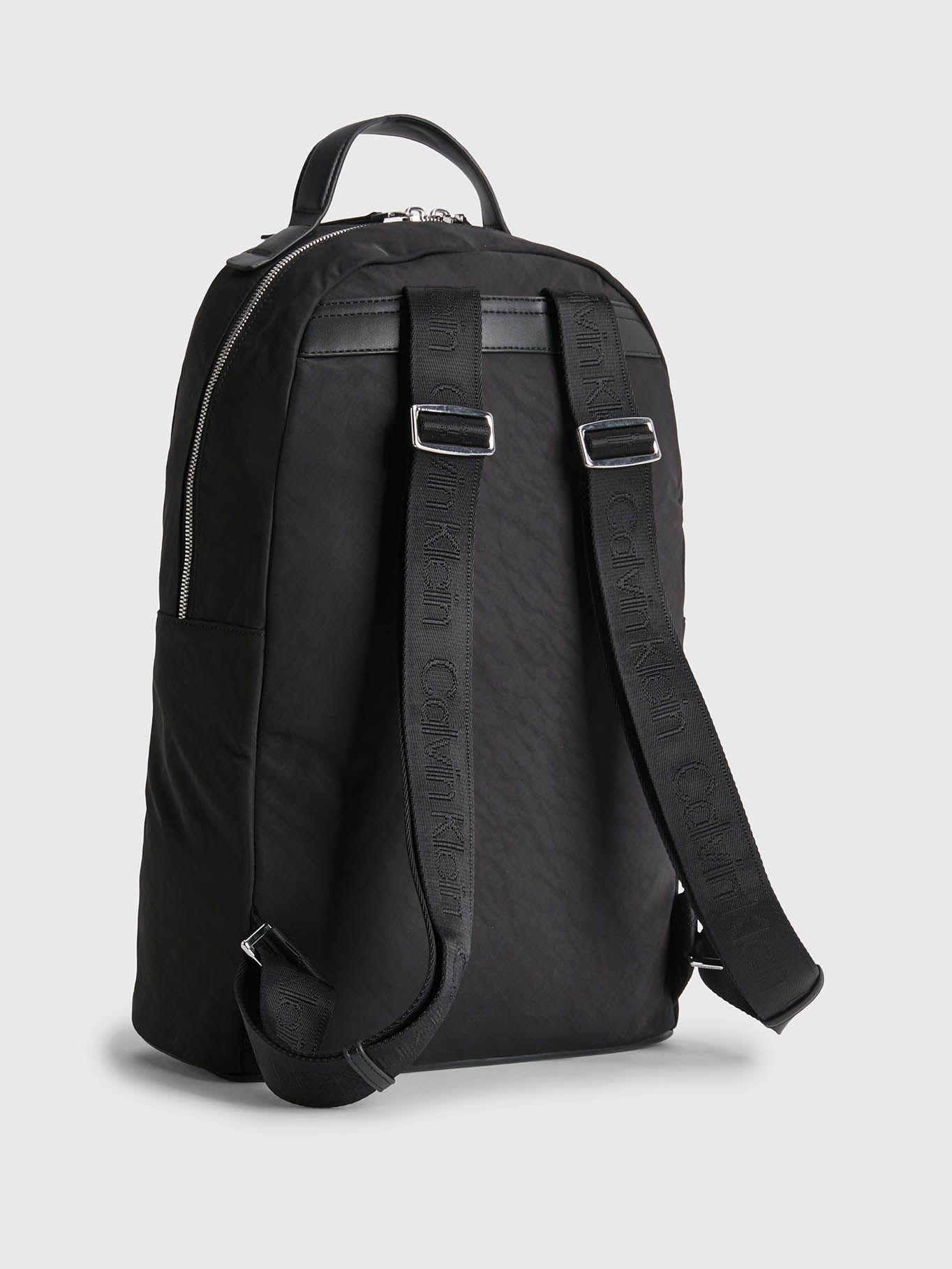 Mochila redonda de nailon reciclado Negro Calvin Klein-1