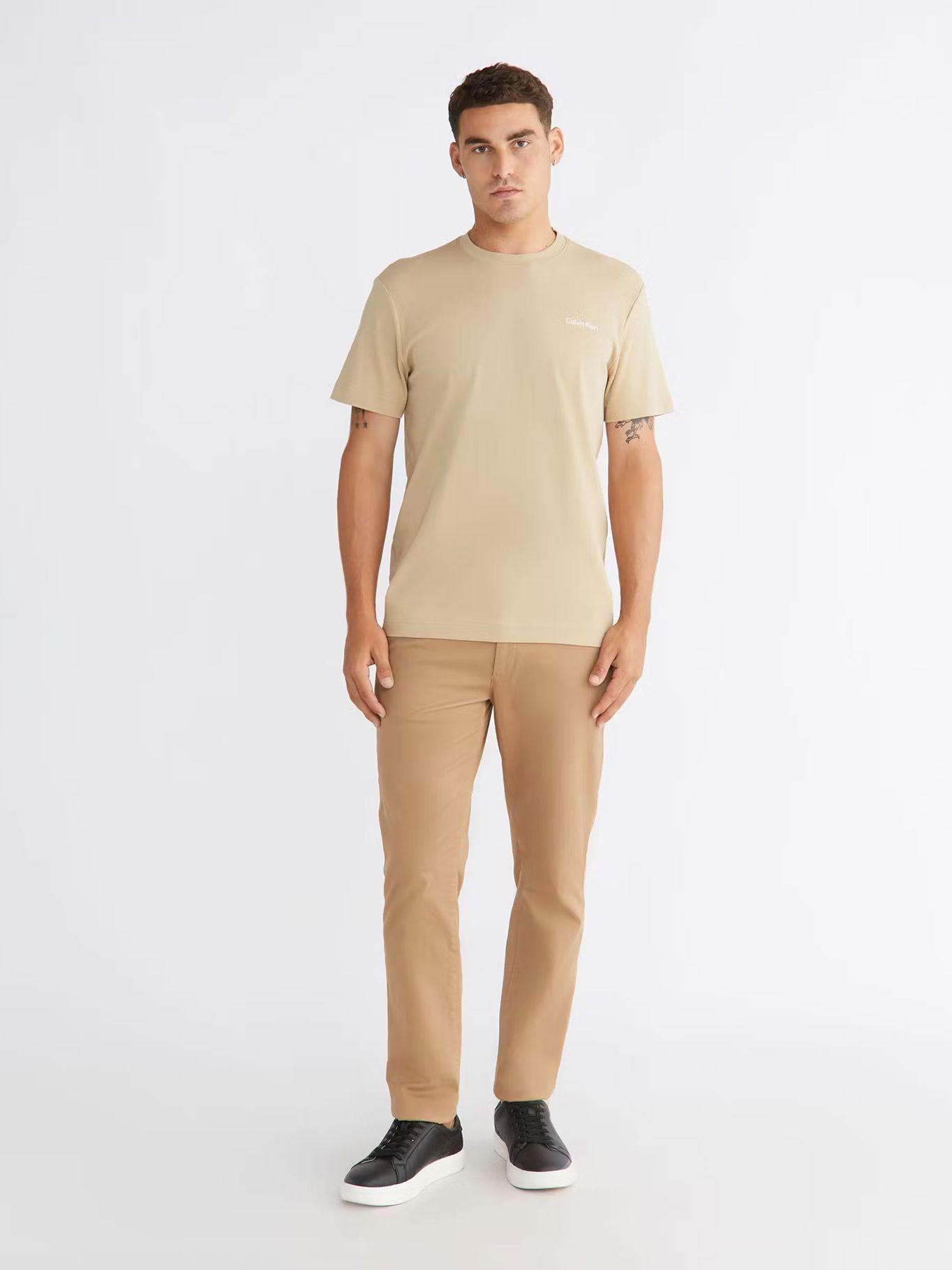 Camiseta de algodón orgánico Beige Calvin Klein K10K109894-PF2-1