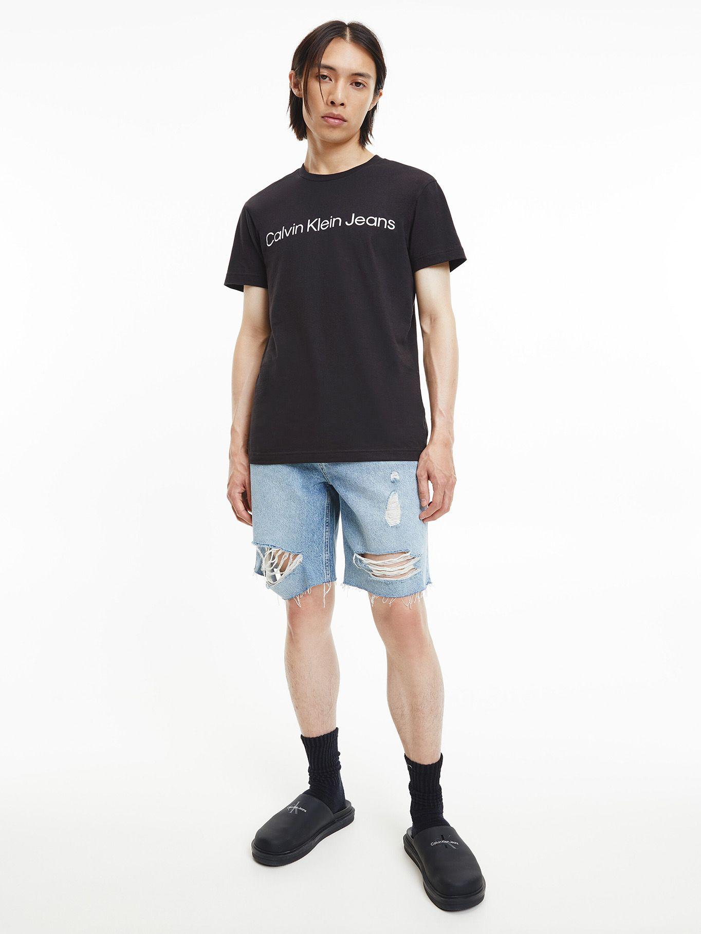 Polera Core Institutional Negro Calvin Klein-1