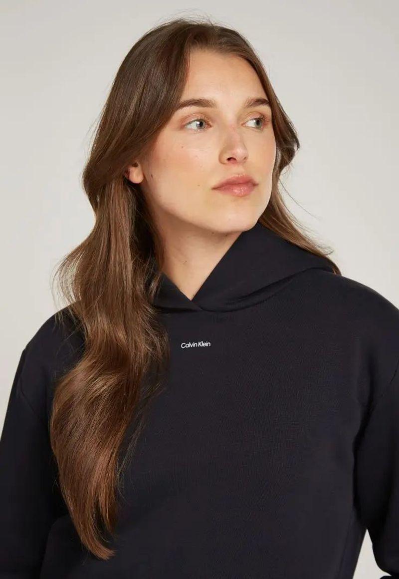 Poleron con Gorro Nano Logo Negro Calvin Klein-2