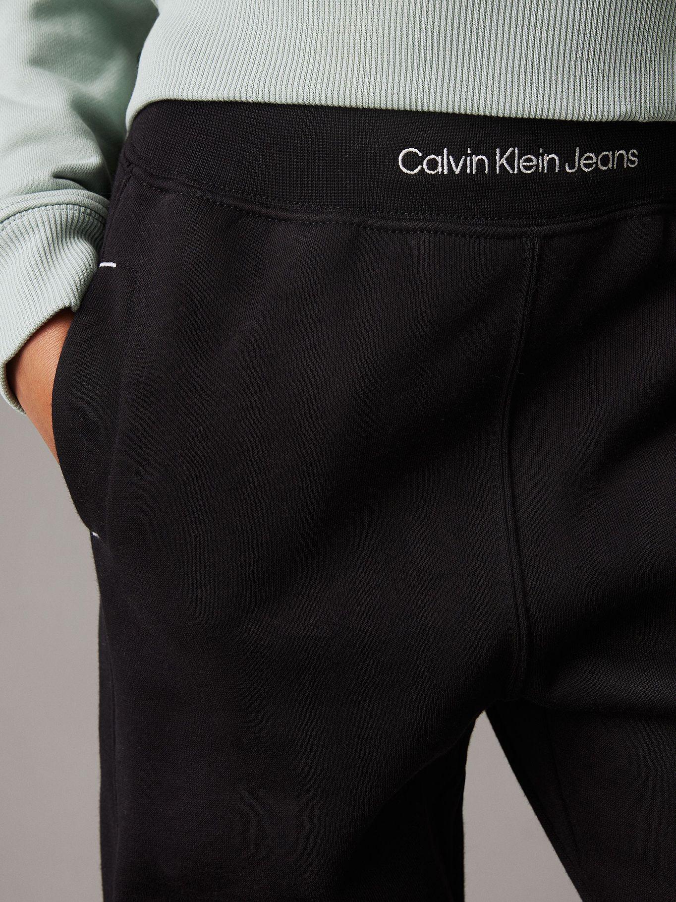 Jogger Niño Waistband Fleece Negro Calvin Klein-3