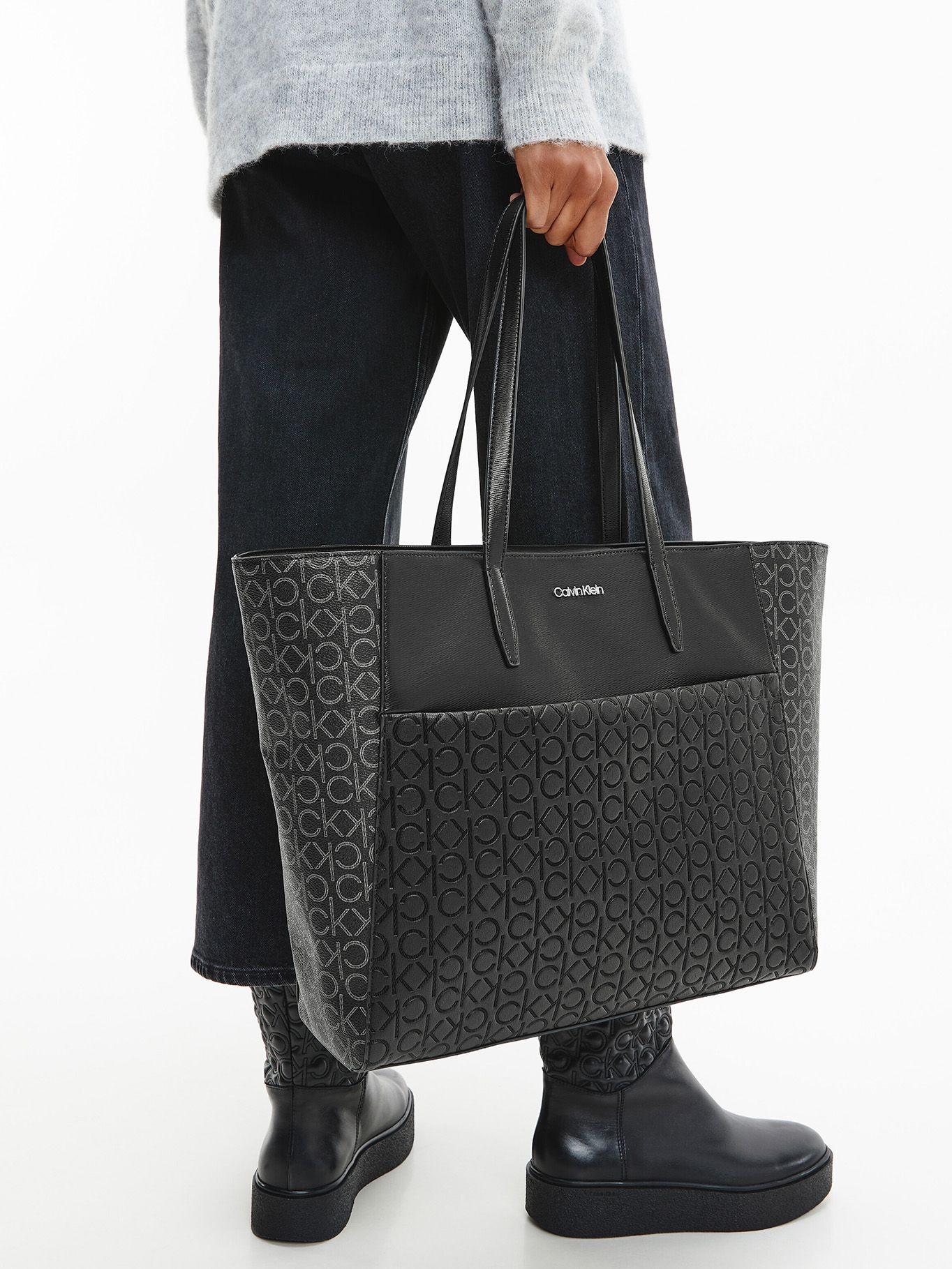 Cartera Tote Mono Mix Negro Calvin Klein-3