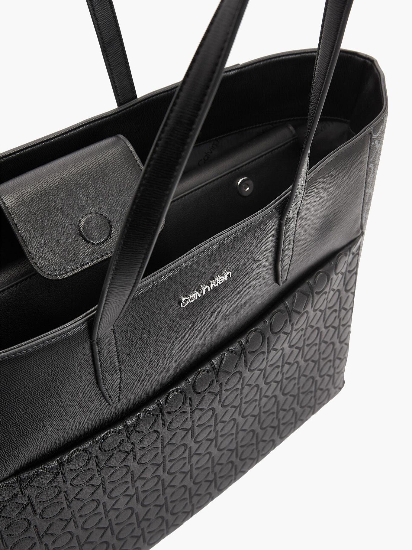 Cartera Tote Mono Mix Negro Calvin Klein-1
