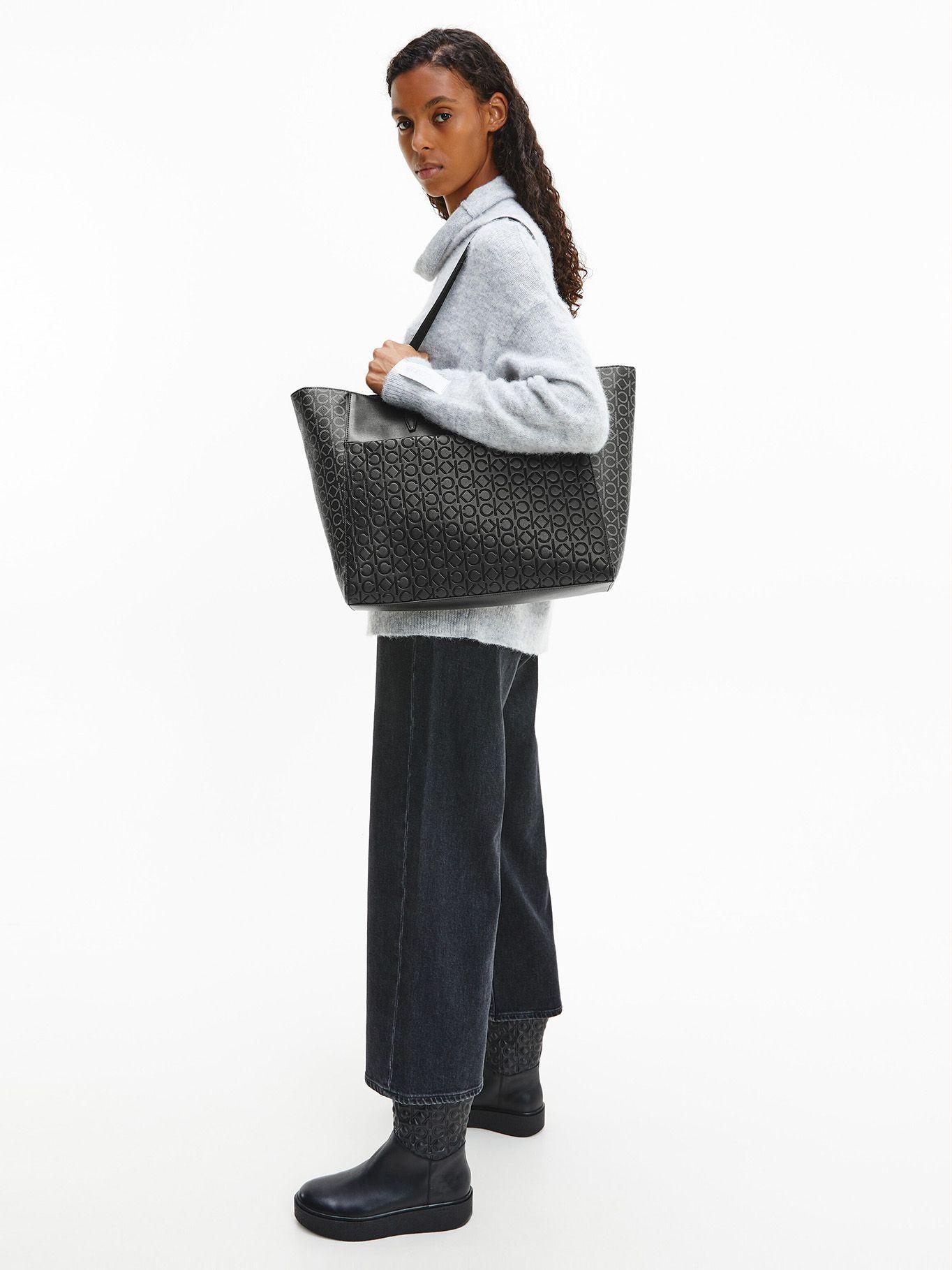Cartera Tote Mono Mix Negro Calvin Klein-5