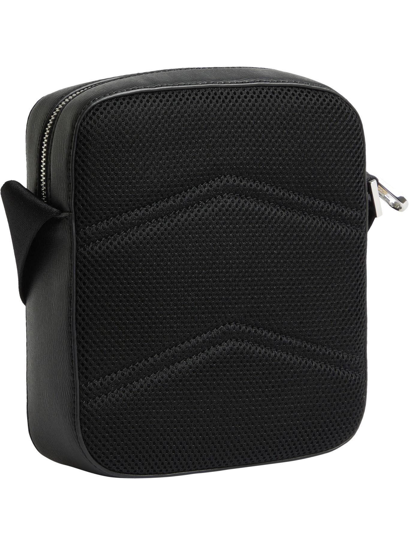 Bolso bandolera con la placa del logo Negro Calvin Klein-1