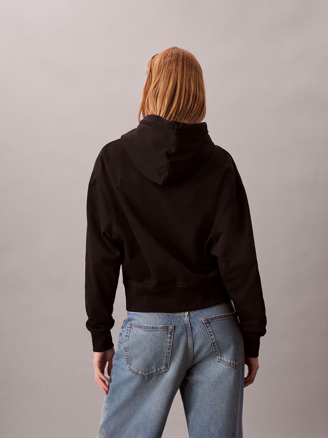 Polerón Con Gorro De Felpa Negro Calvin Klein-2