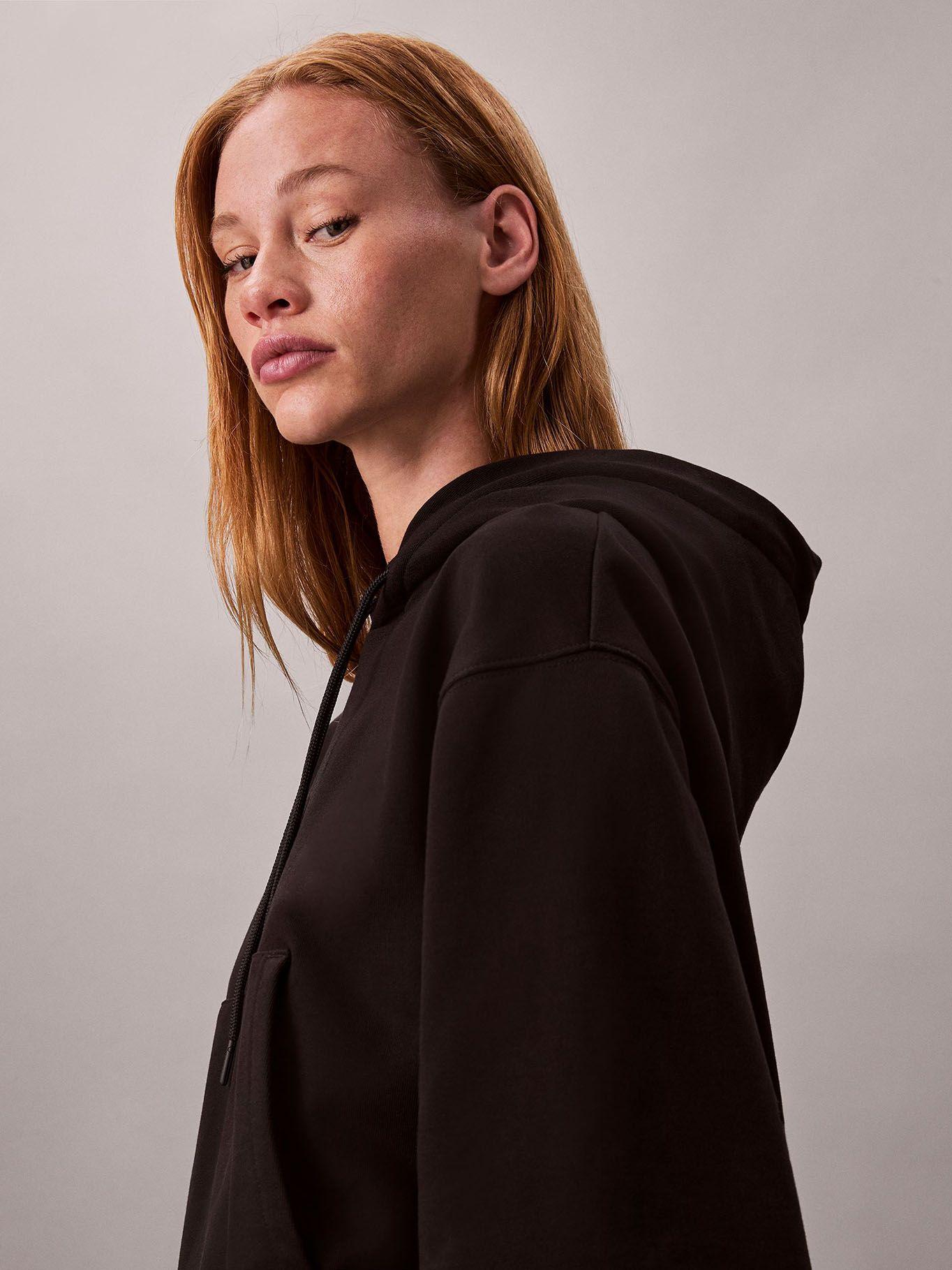 Polerón Con Gorro De Felpa Negro Calvin Klein-4