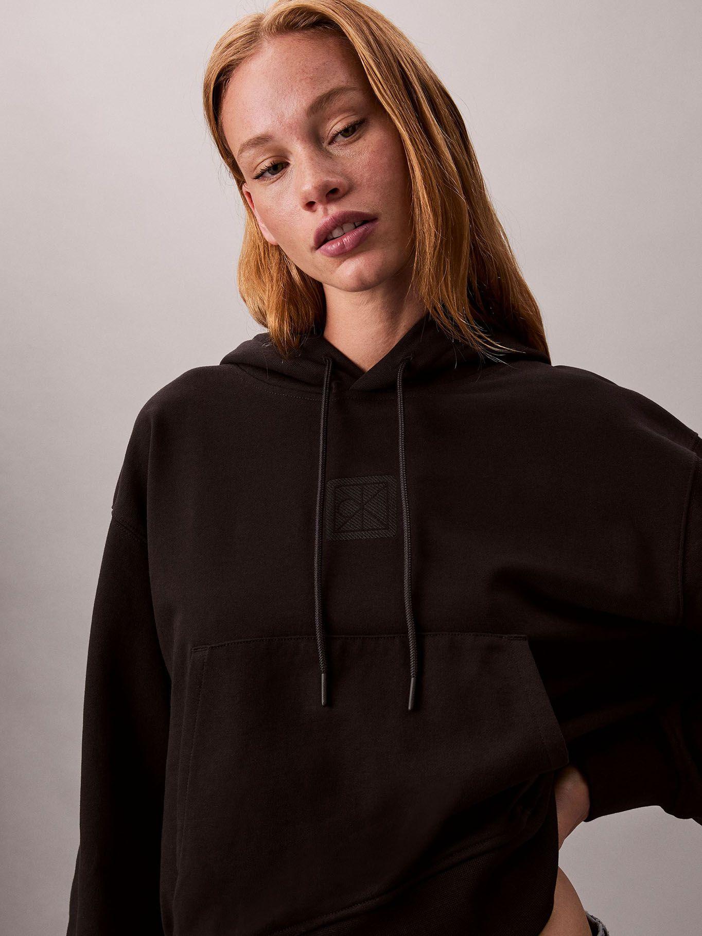 Polerón Con Gorro De Felpa Negro Calvin Klein-5