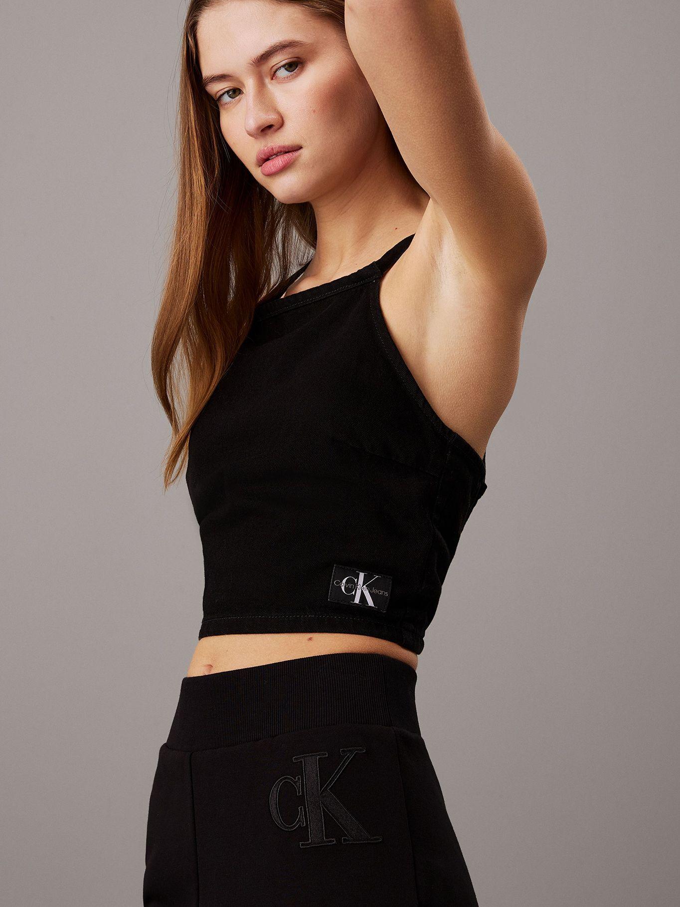 Pantalon Satin Applique Jog Negro Calvin Klein-3