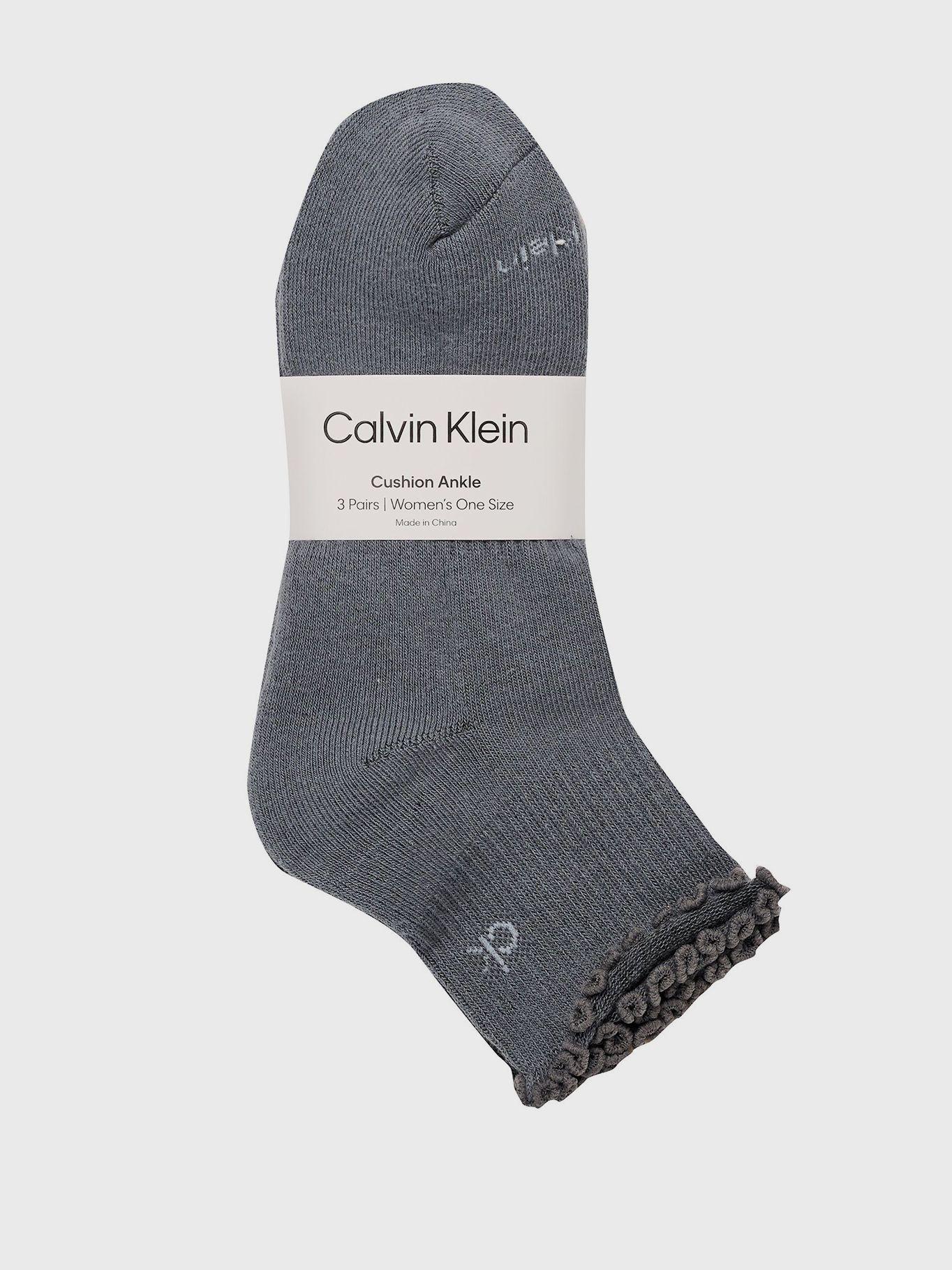 Pack 3 Calcetin Cushion Ruffle Multicolor Calvin Klein-2