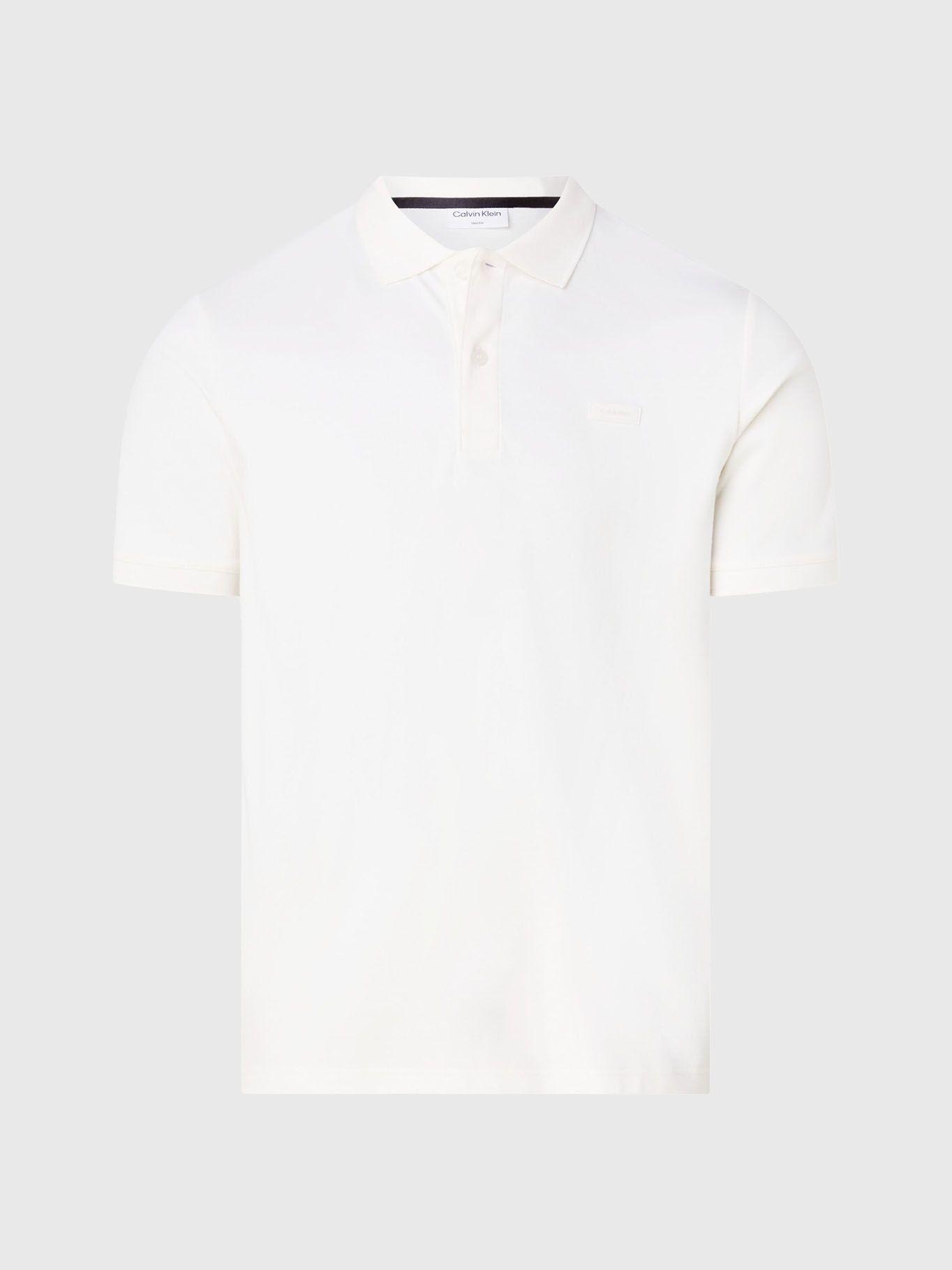 Polo Smooth Cotton Slim Blanco Calvin Klein-4