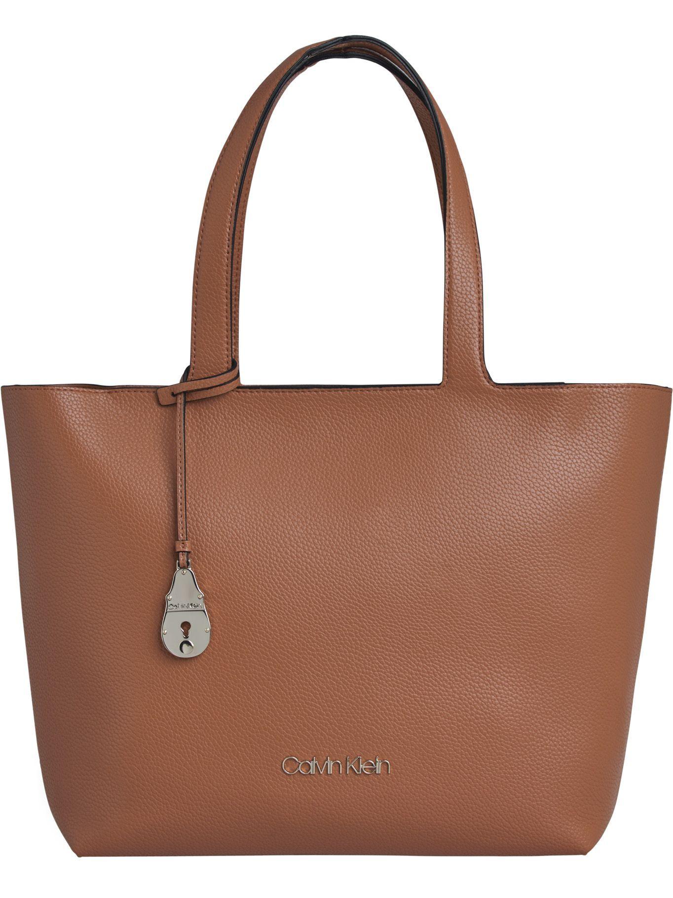 Cartera Shopper Neat Café Calvin Klein-0