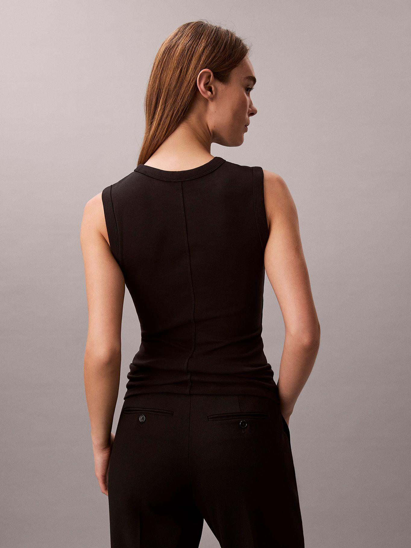 Polera De Canalé Negro Calvin Klein-2