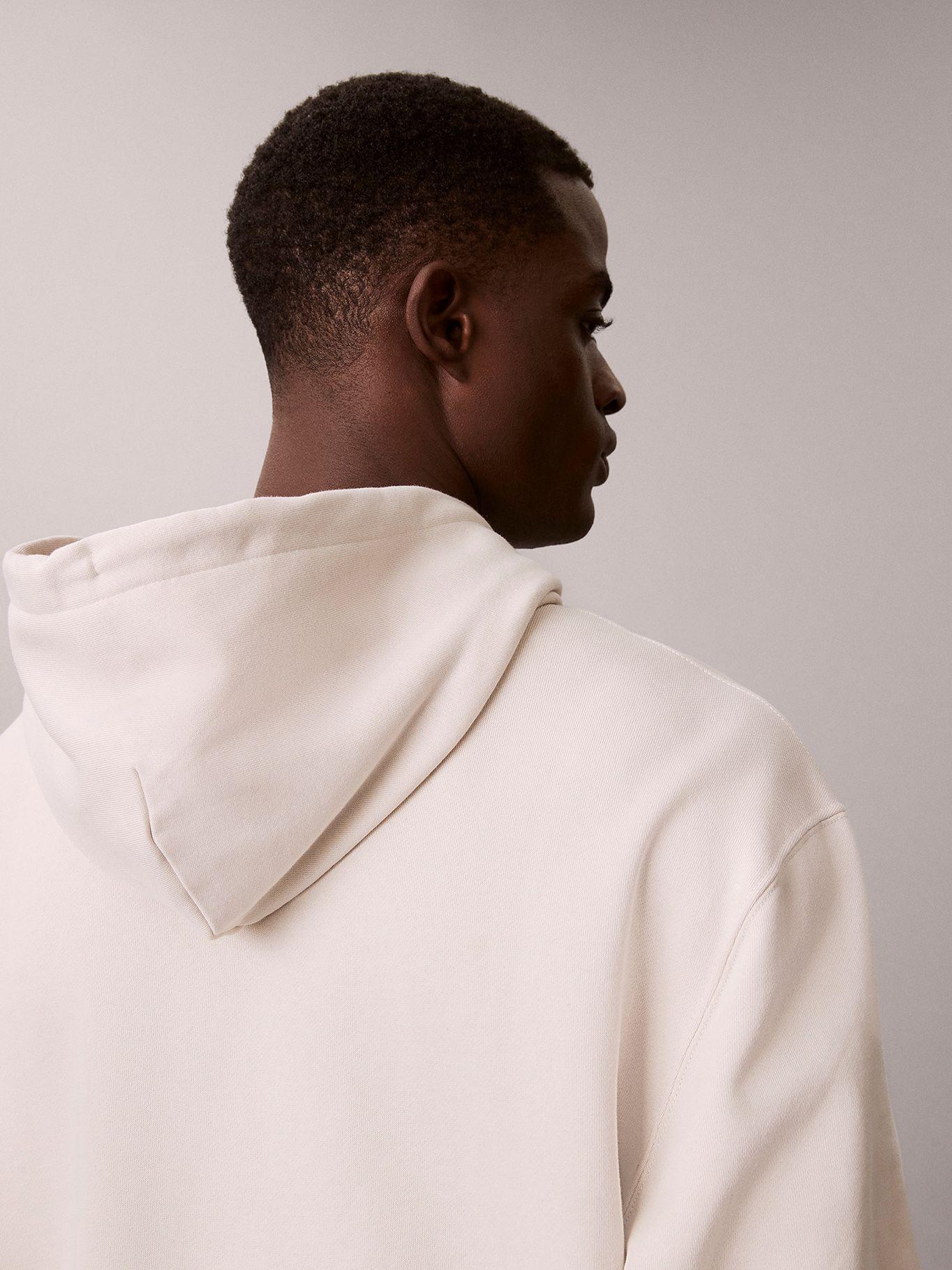 Polerón con Gorro y Monograma Beige Calvin Klein-4