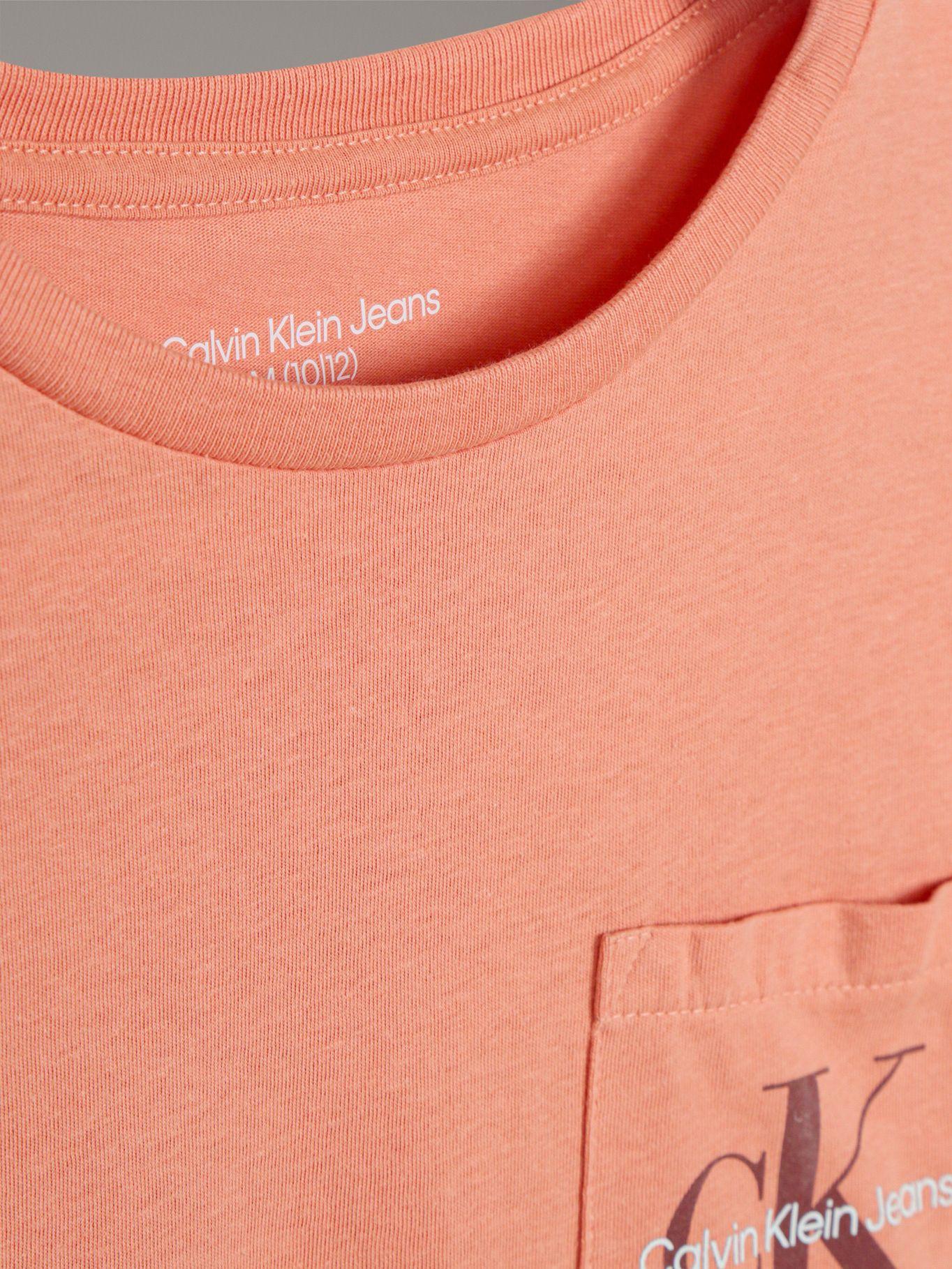 Polera Niño Con Bolsillo Para Niño Naranja Calvin Klein-3