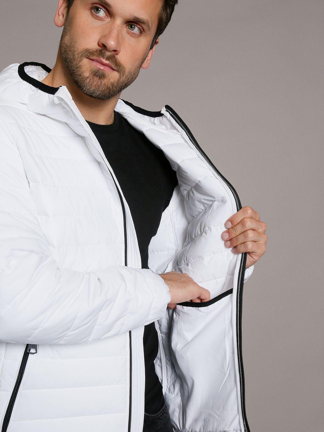Parka con Gorro Packable Blanco Calvin Klein-5