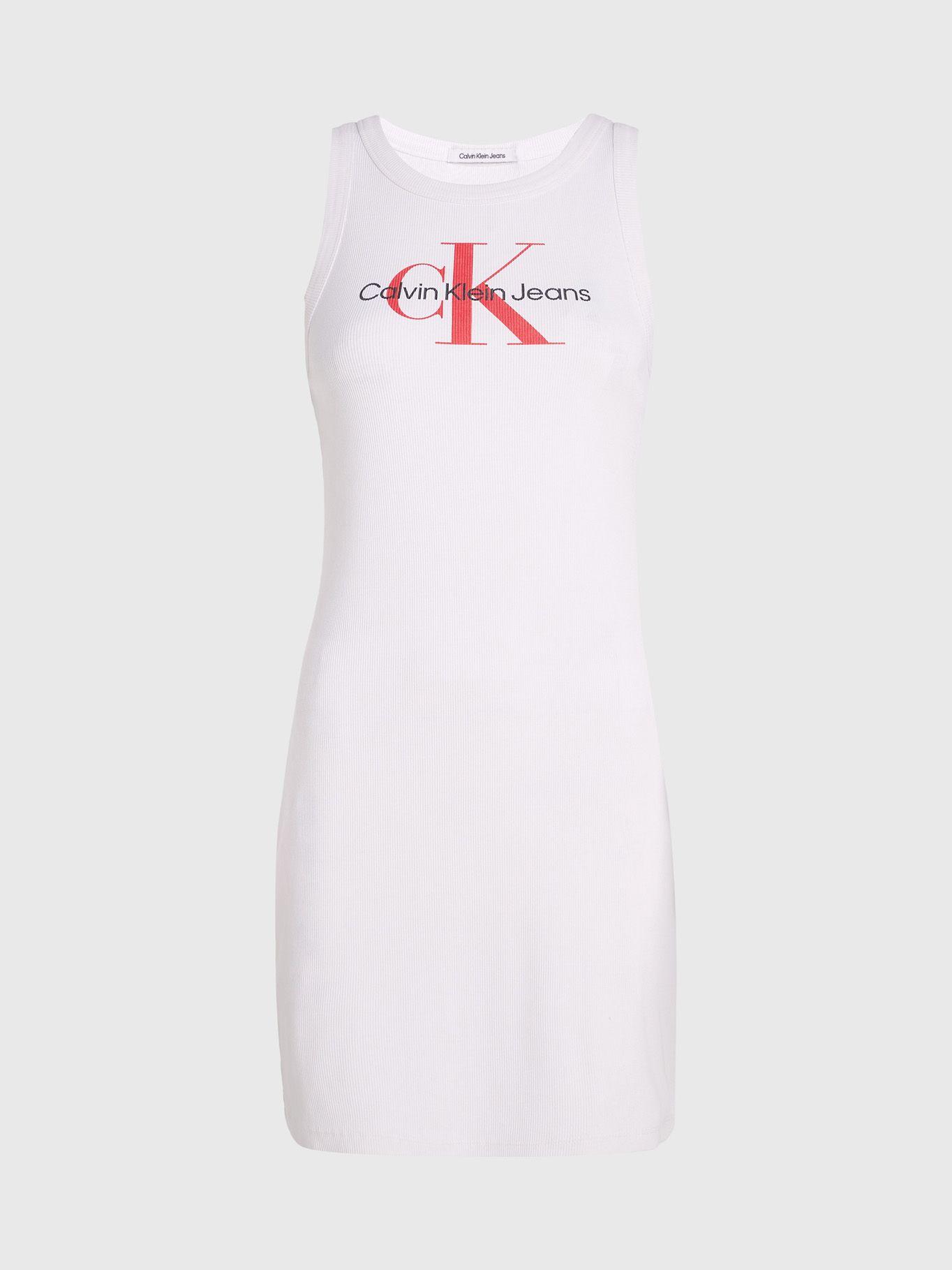 Vestido Archival Monologo Rib Tank Blanco Calvin Klein-4